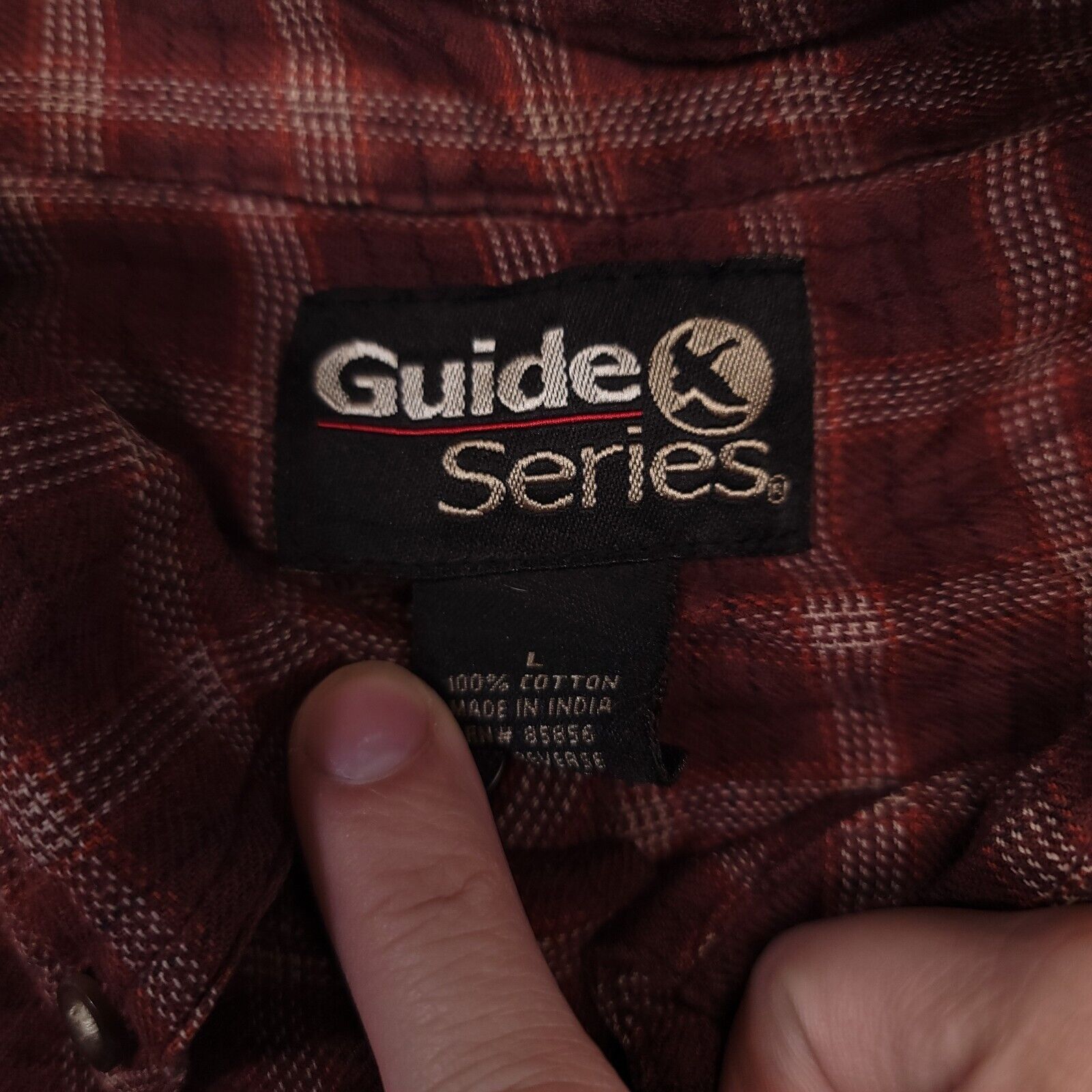 Guide Series Guide Series Windowpane Flannel Shirt Mens Size Large L Red Size US L / EU 52-54 / 3 - 3 Thumbnail