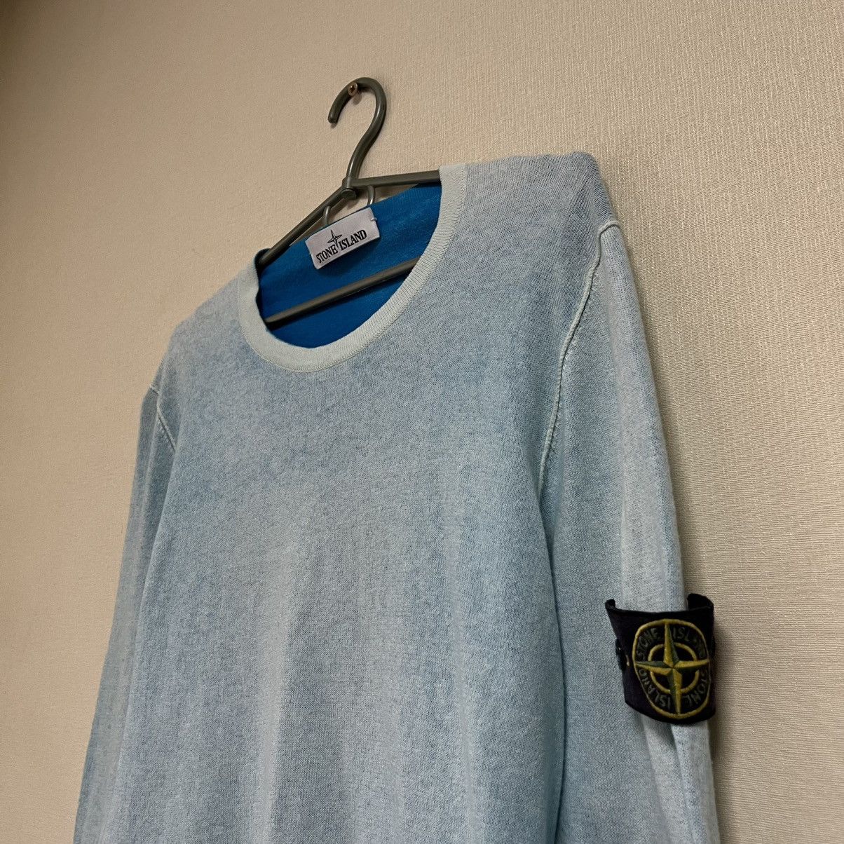 Stone Island Stone Island Sweatshirt Crewneck Blue Navy Badge Patch Size US M / EU 48-50 / 2 - 2 Thumbnail