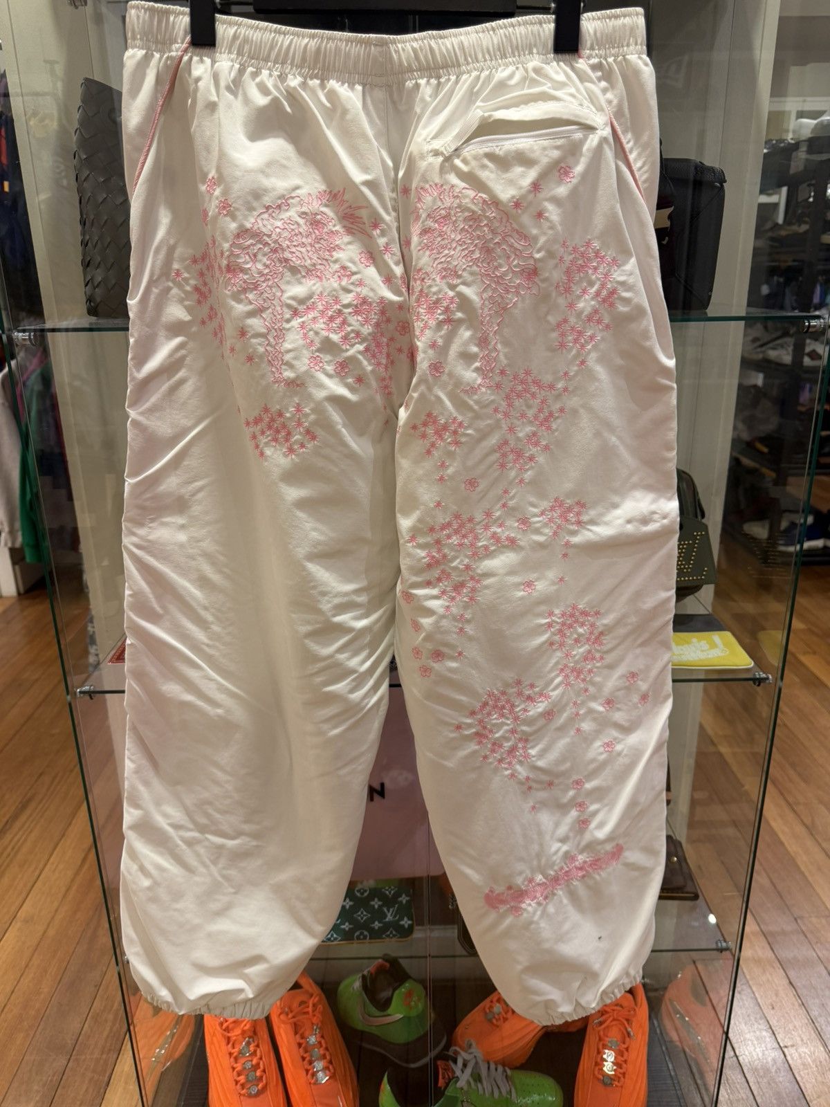 Supreme Supreme AOI Glow-in-the-Dark Track Pants - White Pink Size US 34 / EU 50 - 2 Thumbnail