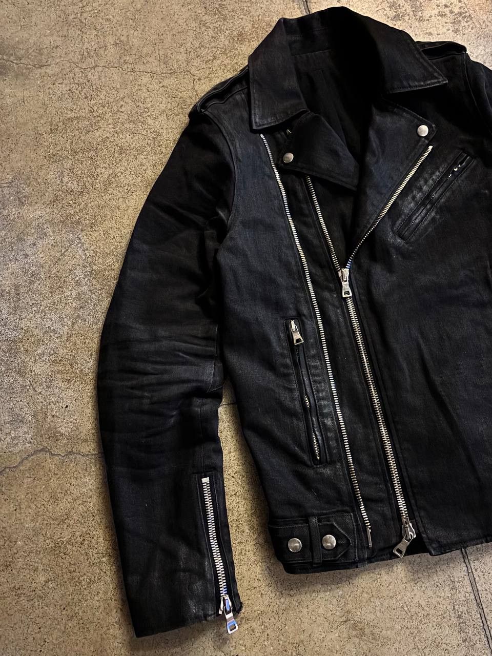 Balmain balmains ss15 waxed riders denim jacket by oliver rousteing Size US L / EU 52-54 / 3 - 2 Thumbnail
