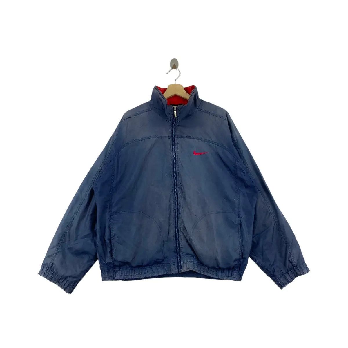 Nike Vintage NIKE USA SWOOSH Center Logo Coach Jacket Varsity Size US L / EU 52-54 / 3 - 4 Thumbnail