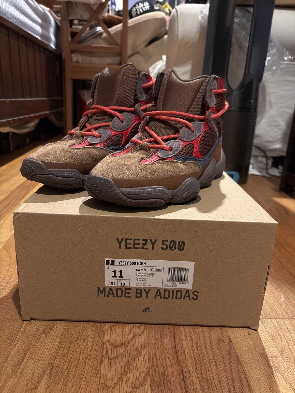 Adidas Yeezy 500 high sumac size 11