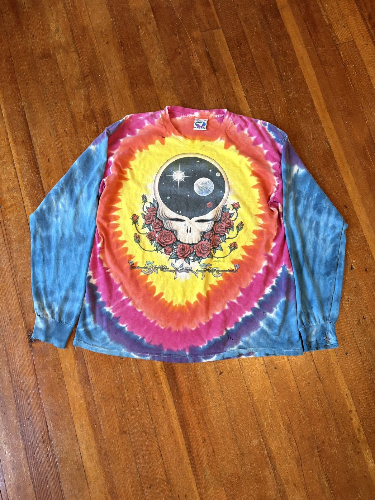Grateful Dead × Liquid Blue Vintage 90s Grateful Dead Liquid Blue space your face shirt. Size US XL / EU 56 / 4 - 1 Thumbnail