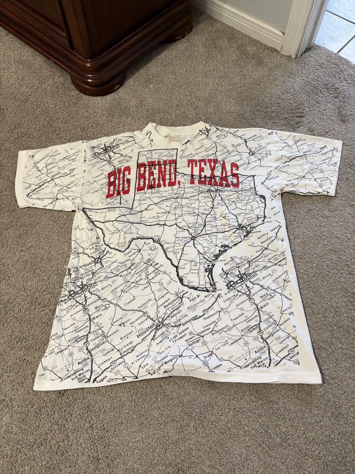 Other Vintage 90s Texas Shirt Size XL Single Stitch All Over Print Size US XL / EU 56 / 4 - 1 Thumbnail