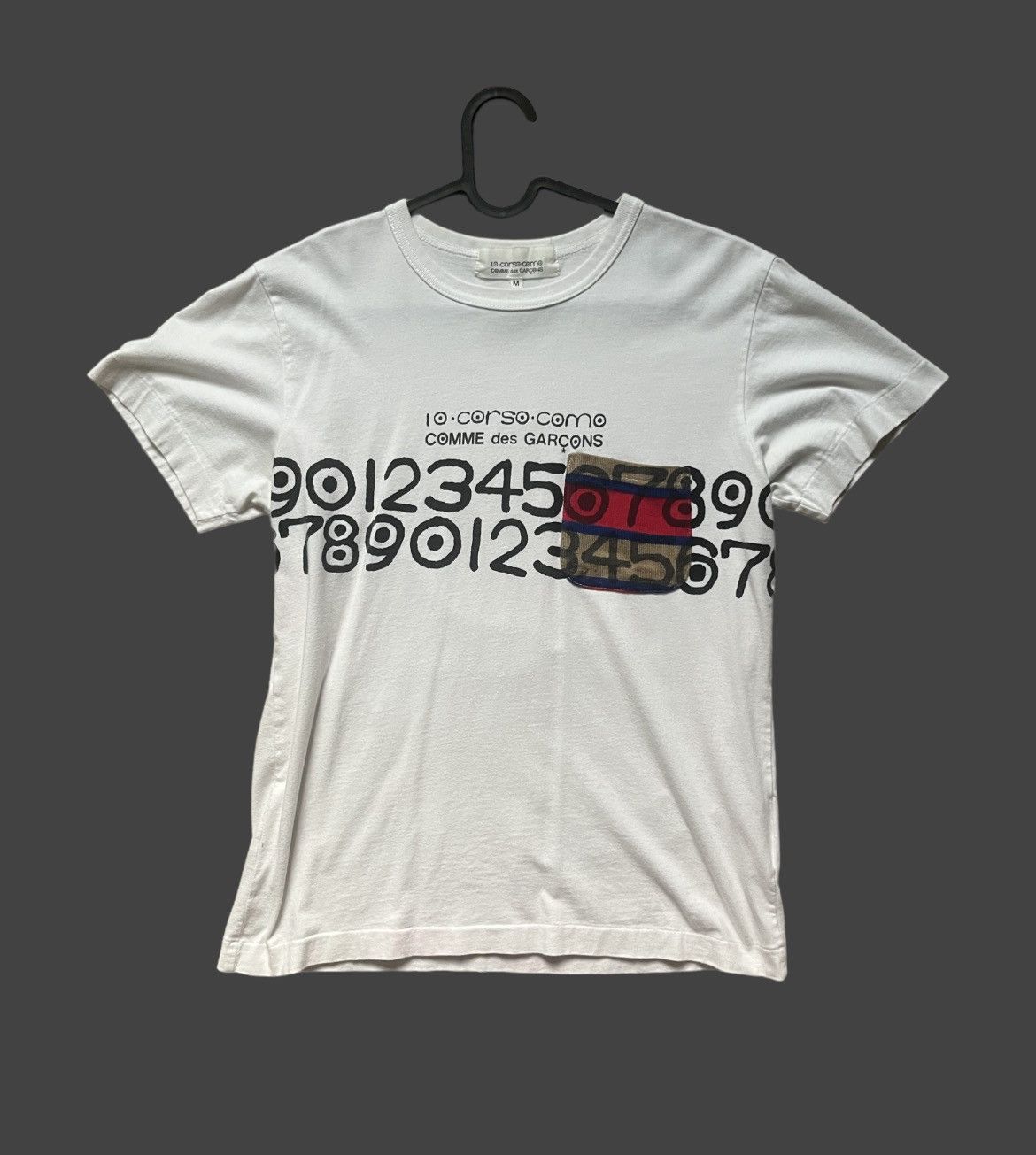 image of Comme Des Garçons X 10 Corso Como Pocket Tee 2002 in White, Men's (Size Small)