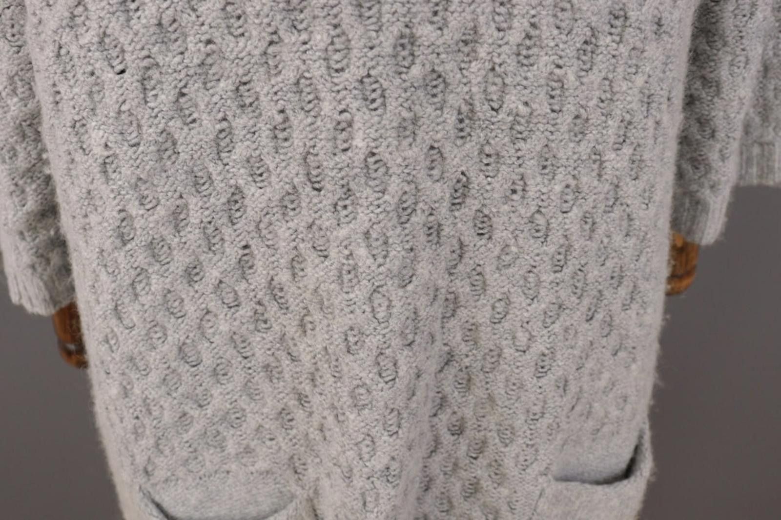Designer Cop. Copine Madec Pull Gray Linen Sweater Dress Size M Size M / US 6-8 / IT 42-44 - 4 Thumbnail