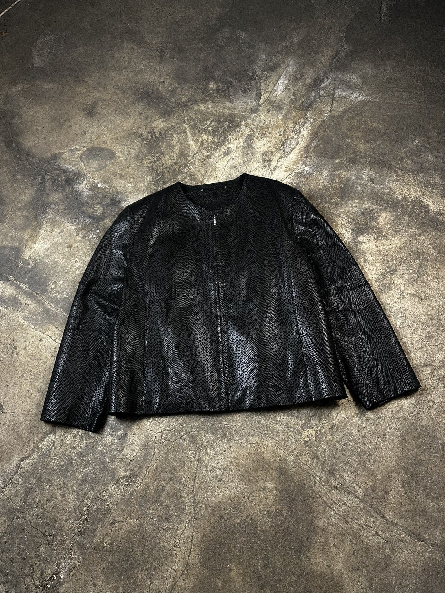 Vintage Vintage Snakeskin Leather Bomber Biker Snake Jacket Size US M / EU 48-50 / 2 - 1 Thumbnail