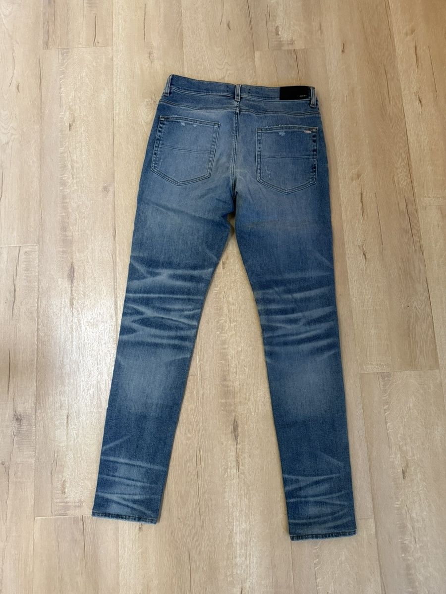 Amiri Amiri stack mx1 dark blue straight leg jeans Size US 36 / EU 52 - 3 Thumbnail