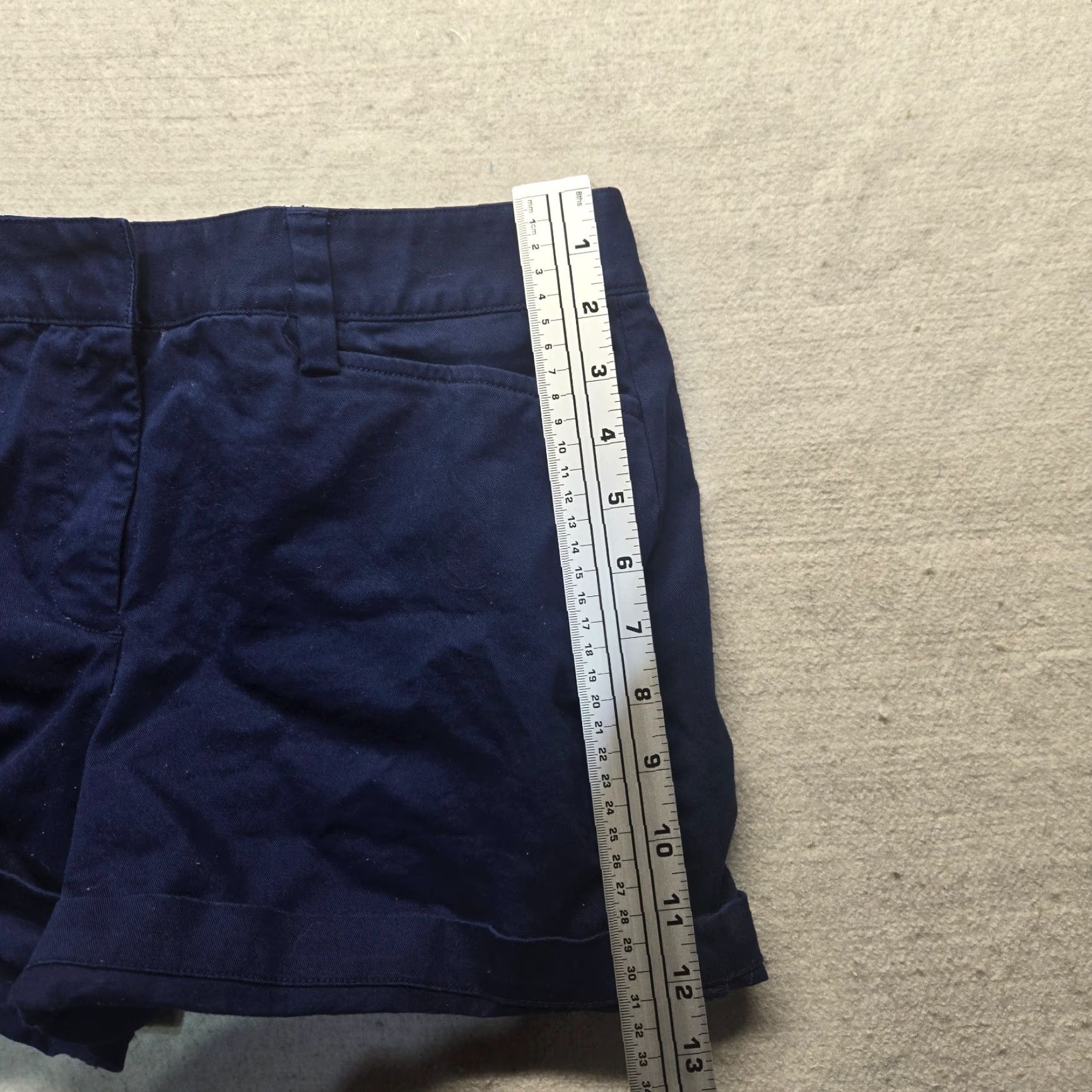 Lands' End Lands' End Chino Navy Blue Mid-Rise Stretch Cotton Twill Adult Women's Size 6 Size 30" / US 8 / IT 44 - 3 Thumbnail