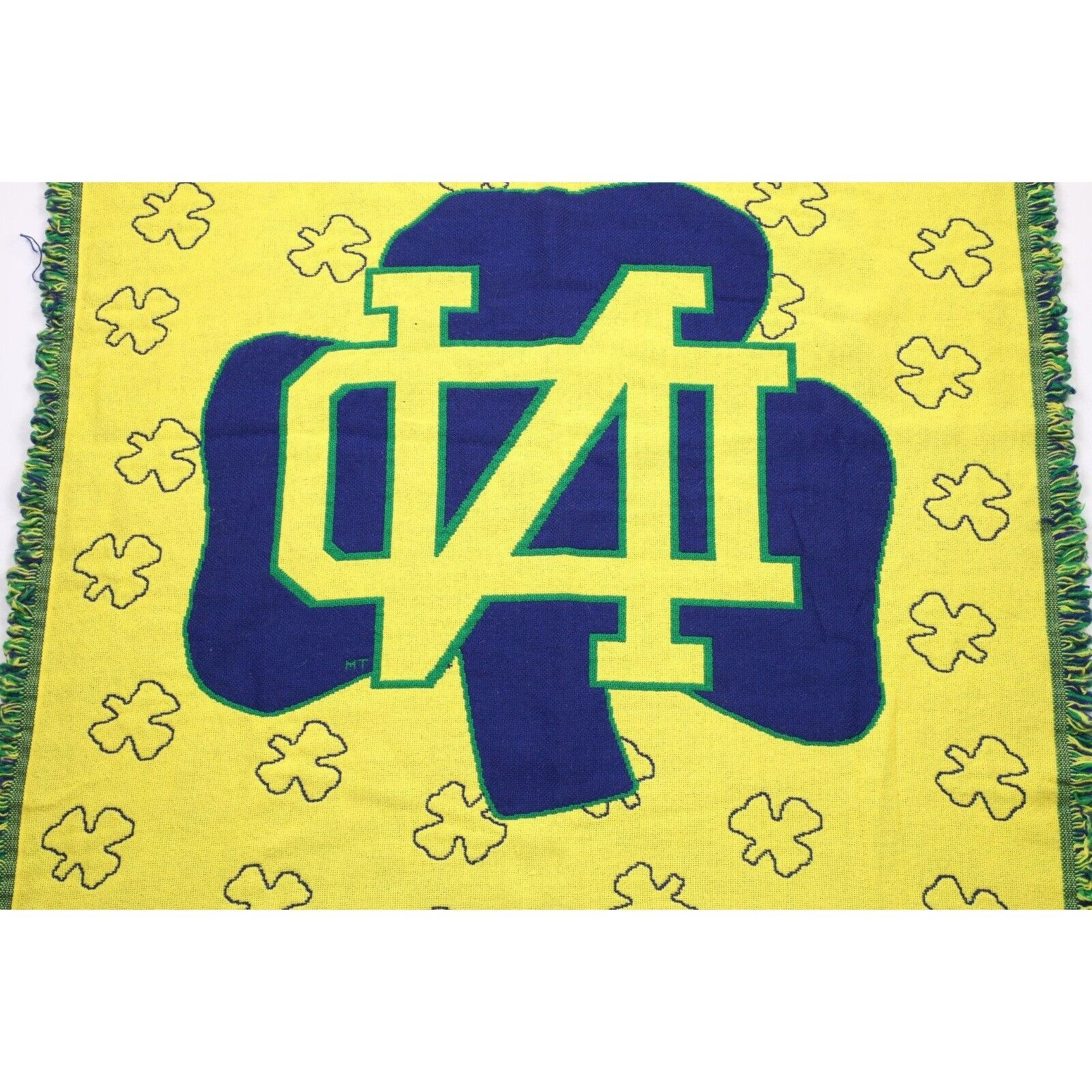 Vintage Vintage 90s All Over Print University of Notre Dame Blanket Size ONE SIZE - 10 Thumbnail