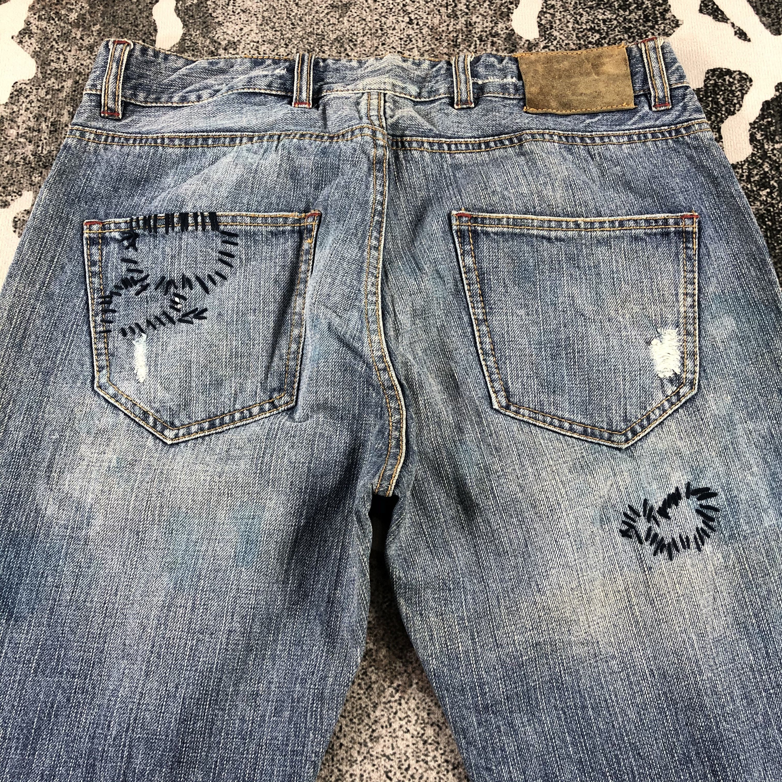 Japanese Brand Red Wing Jeans Faded Blue Denim KJ1248 Size US 32 / EU 48 - 4 Thumbnail