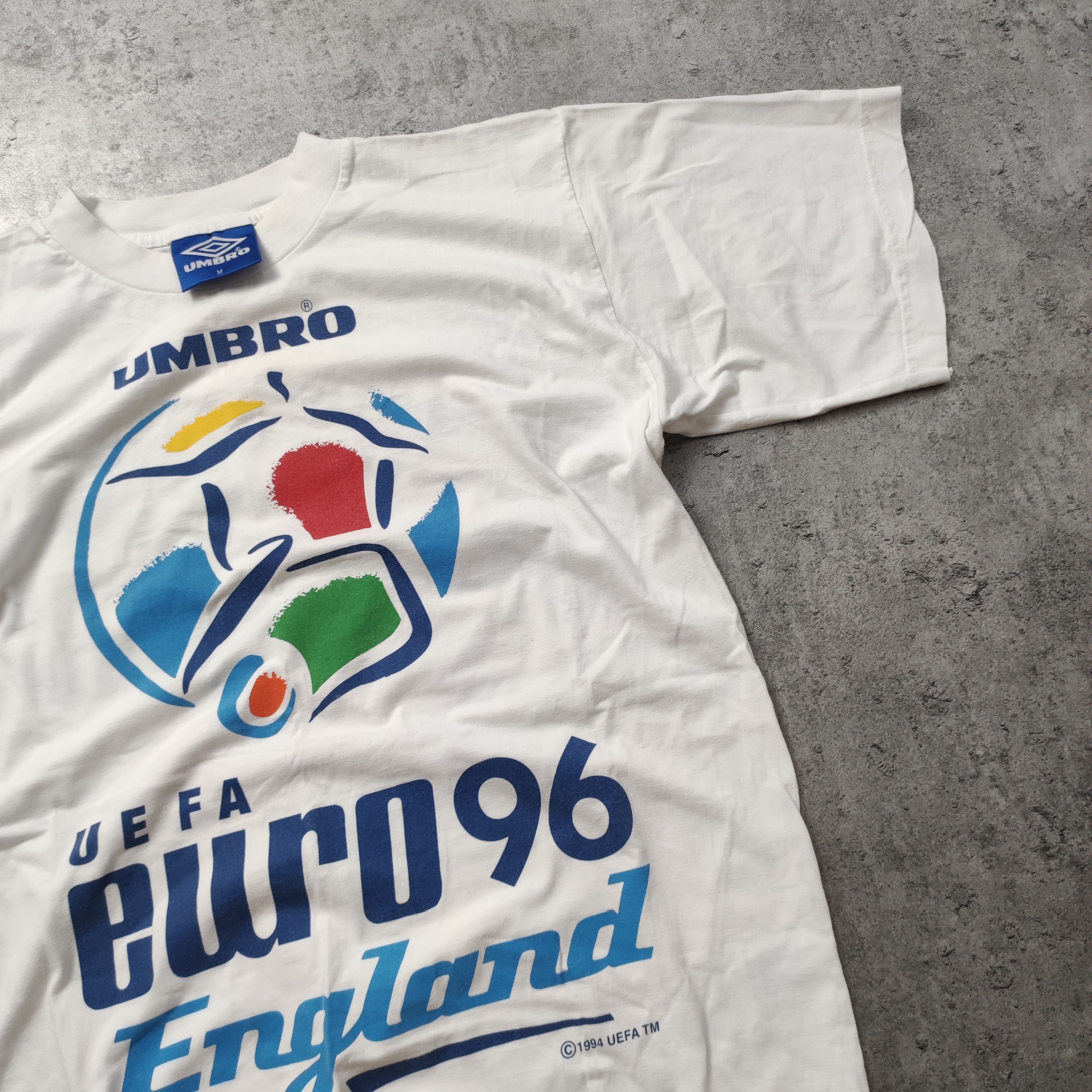 Umbro × Vintage RARE 90s OG 1994 UEFA Euro 1996 England Umbro Promo Tee Size US M / EU 48-50 / 2 - 3 Thumbnail