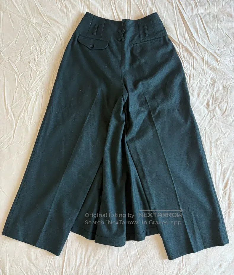 Comme des Garcons Comme des Garcons size S Dark plaid wide-leg pants, size S Size 24" / US 00 / IT 34 - 4 Thumbnail
