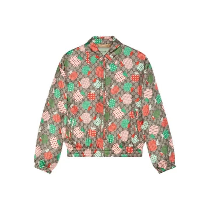 Gucci Gucci FW21 Apple Pattern Silk Jacket Size US L / EU 52-54 / 3 - 1 Thumbnail