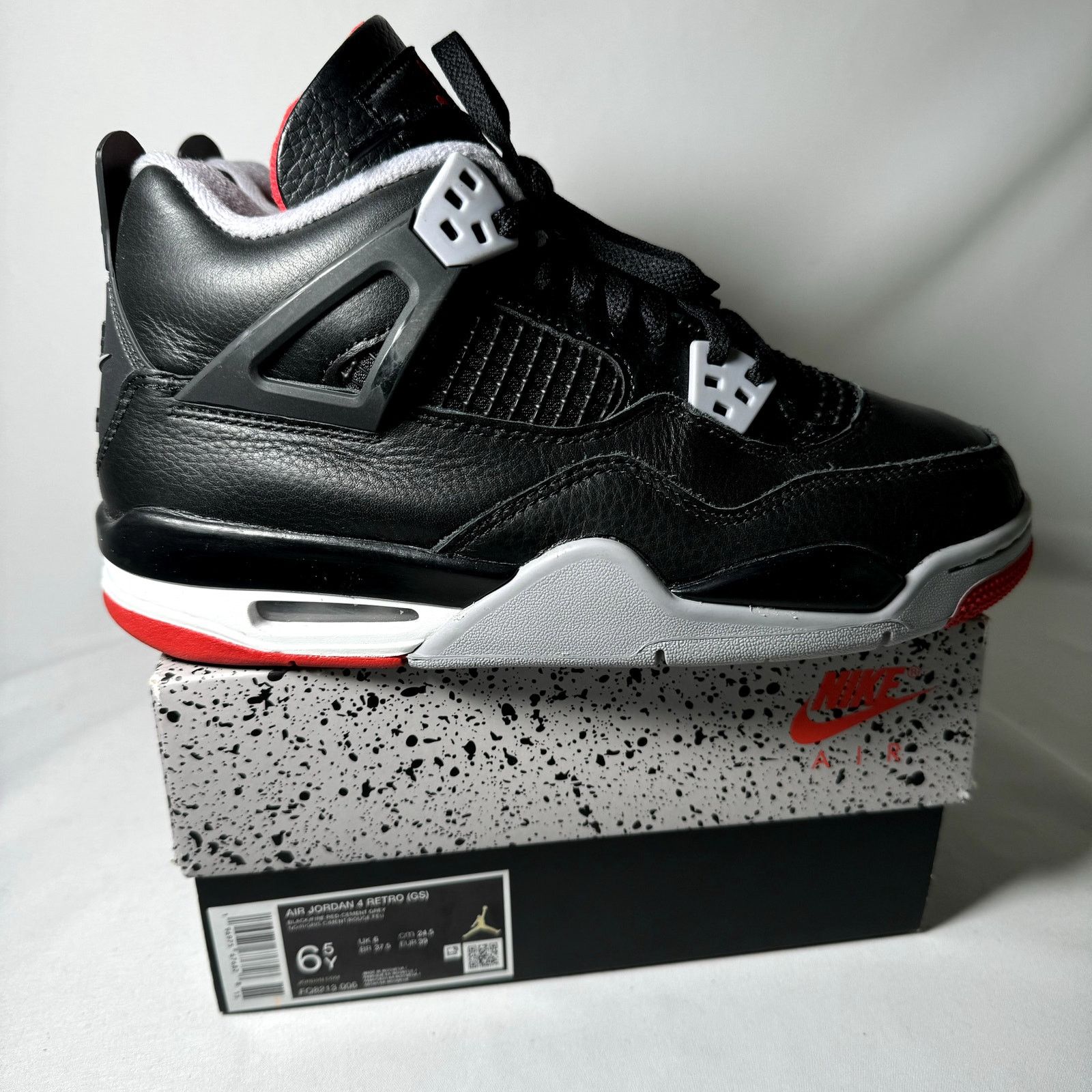 Jordan Brand × Nike Size 6.5 - Air Jordan 4 Retro GS Bred Reimagined Men's Shoes Size US 6.5 / EU 39-40 - 1 Thumbnail