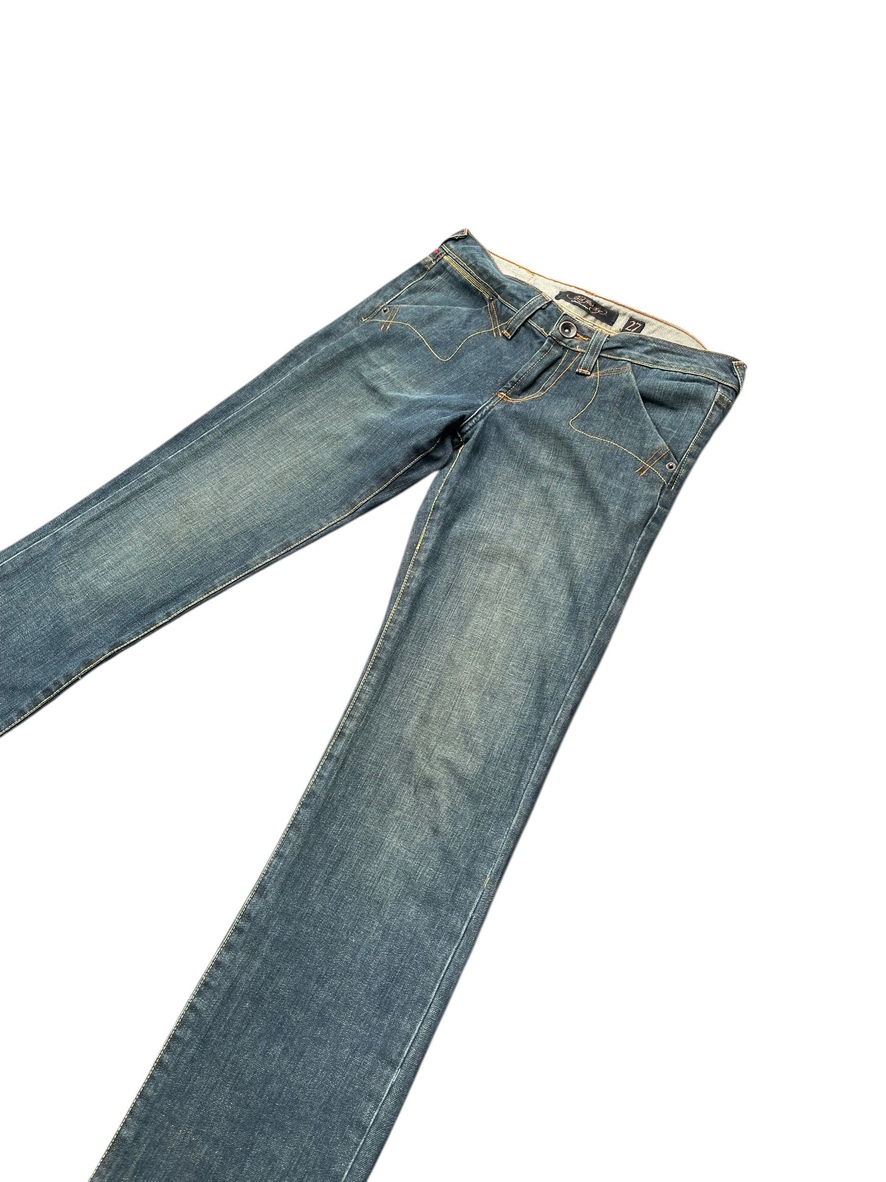 Ed Hardy Ed Hardy by Christian Audiger Skull Emboiderey Denim Size 30" / US 8 / IT 44 - 3 Thumbnail