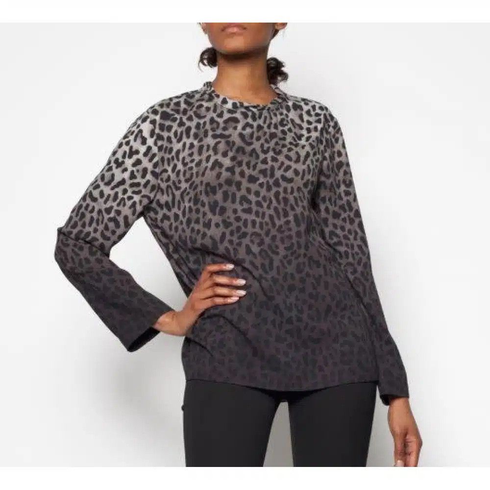 Tom Ford o1sndg0825 TS1576 Wide T-Shirt in Grey/Black Size XS / US 0-2 / IT 36-38 - 1 Thumbnail
