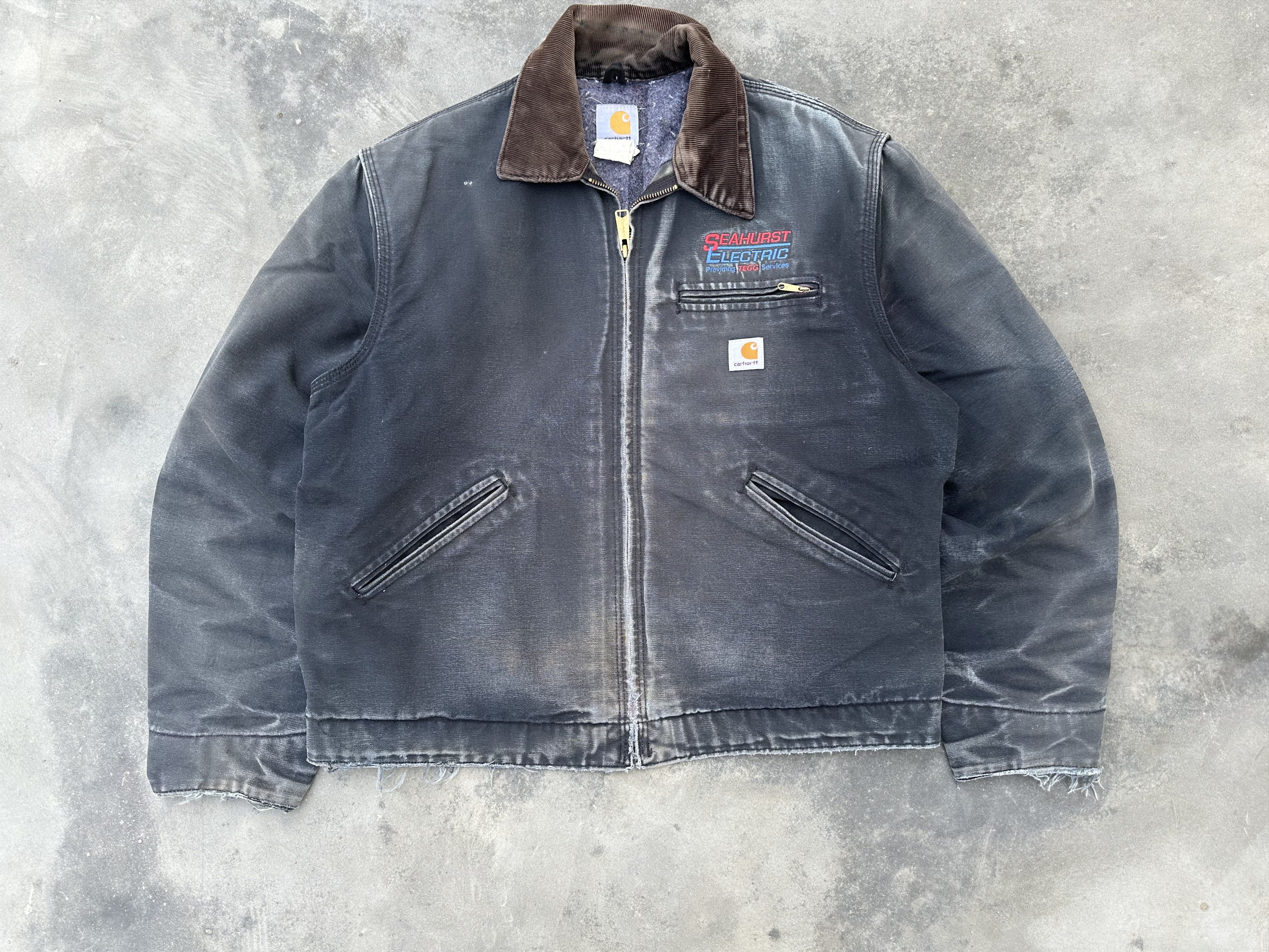 Carhartt Vintage Carhartt Distressed Detroit Jacket – Faded Black Size US L / EU 52-54 / 3 - 2 Thumbnail
