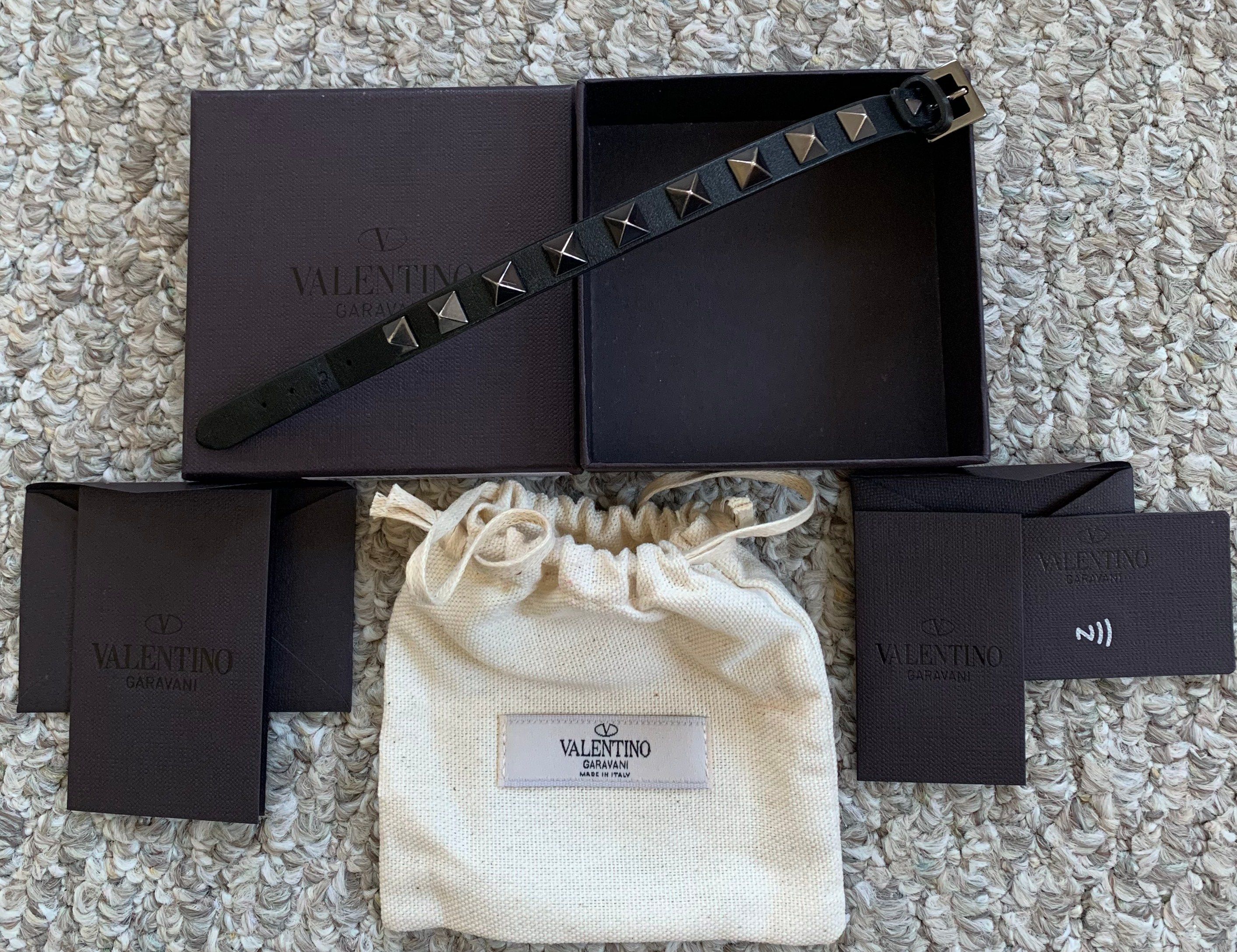 Valentino Valentino Studded Leather Bracelet + Accessories Size ONE SIZE - 1 Preview