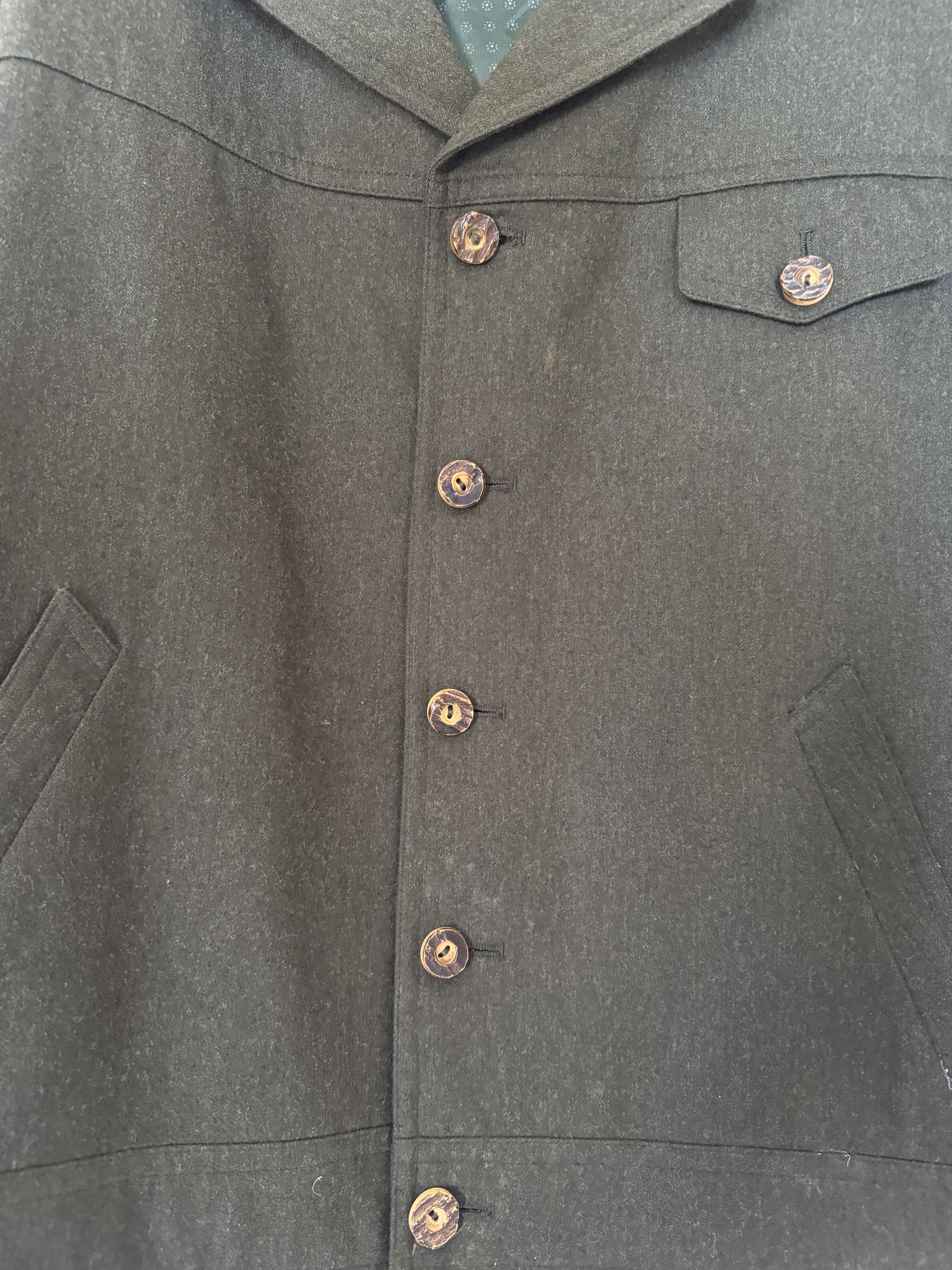 Vintage Vintage Light Jacket with Wooden Buttons Size US L / EU 52-54 / 3 - 2 Thumbnail