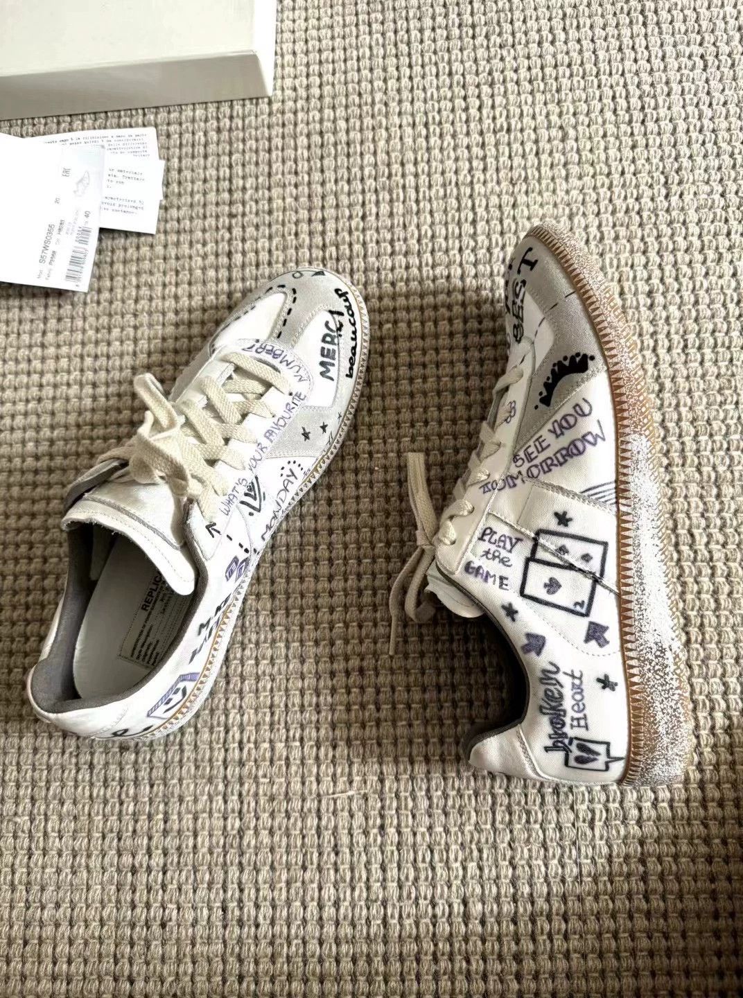 Maison Margiela Maison Margiela Graffiti German Trainer 40 New Size US 7 / EU 40 - 4 Thumbnail