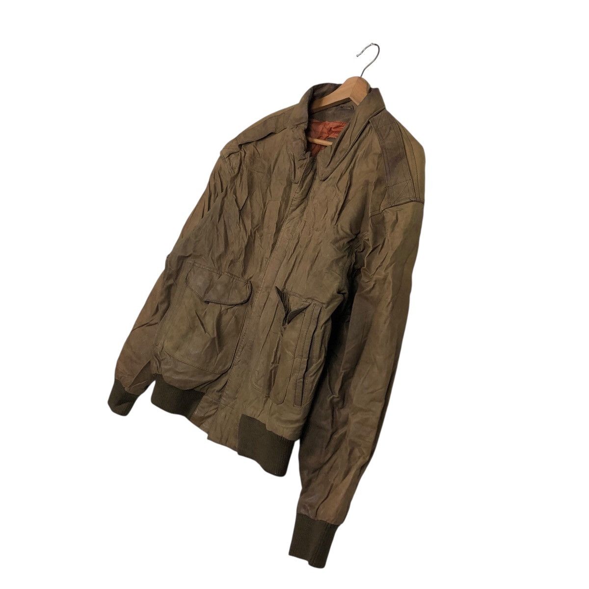 Japanese Brand 📌Vintage Bomber Leather Jacket Fly Adventure Bound Size US L / EU 52-54 / 3 - 3 Thumbnail