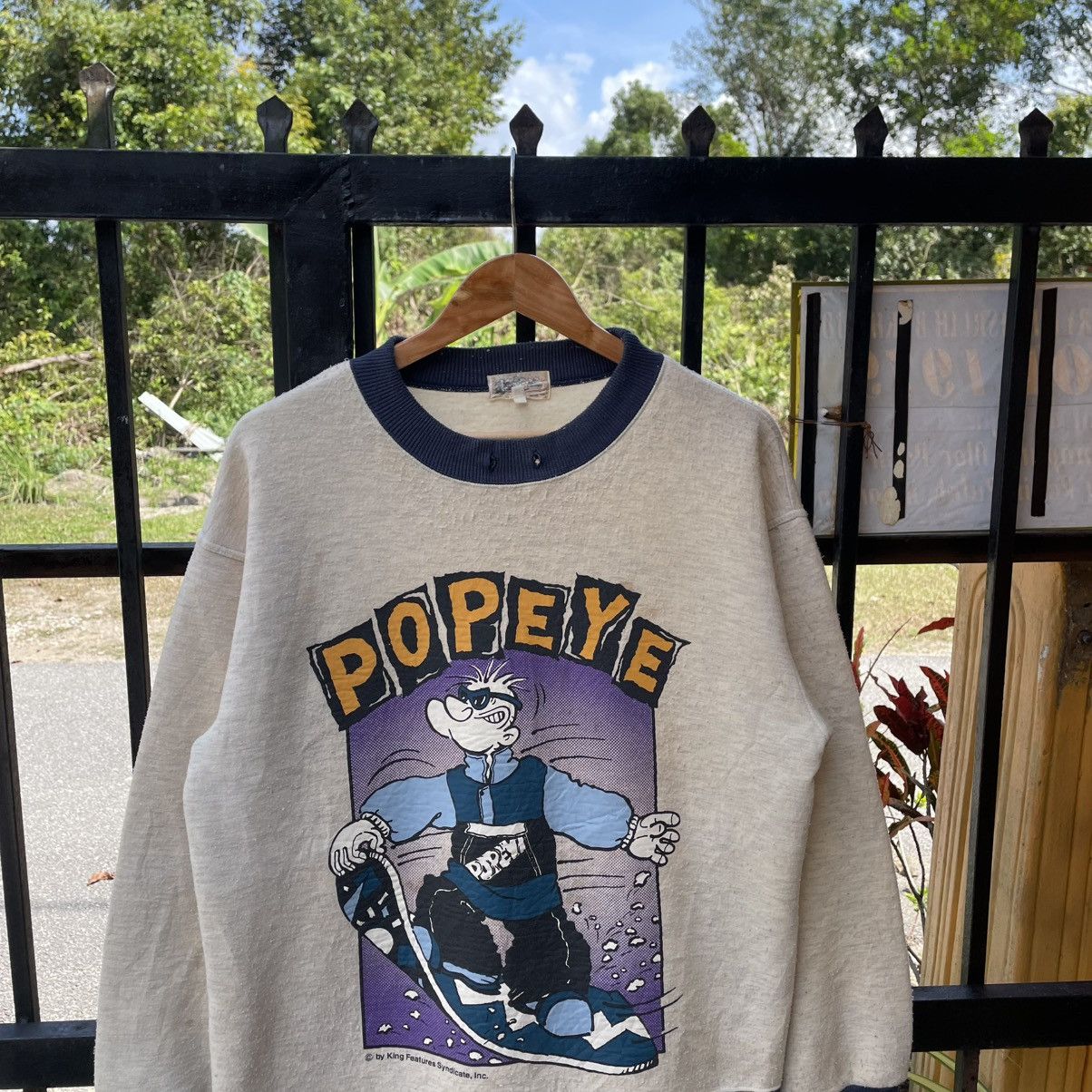 Vintage 🔥Vintage 80s Popeye Ski Art Work Big Frame Sweatshirts Size US M / EU 48-50 / 2 - 4 Thumbnail