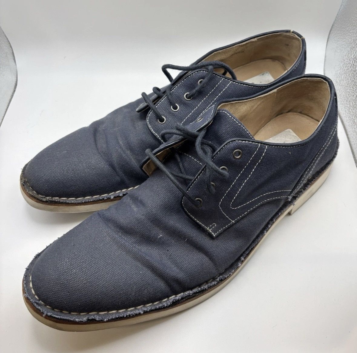 John Varvatos John Varvatos Sid Eva Derby Blue Canvas Shoes Men's 11.5 Size US 11.5 / EU 44-45 - 2 Thumbnail