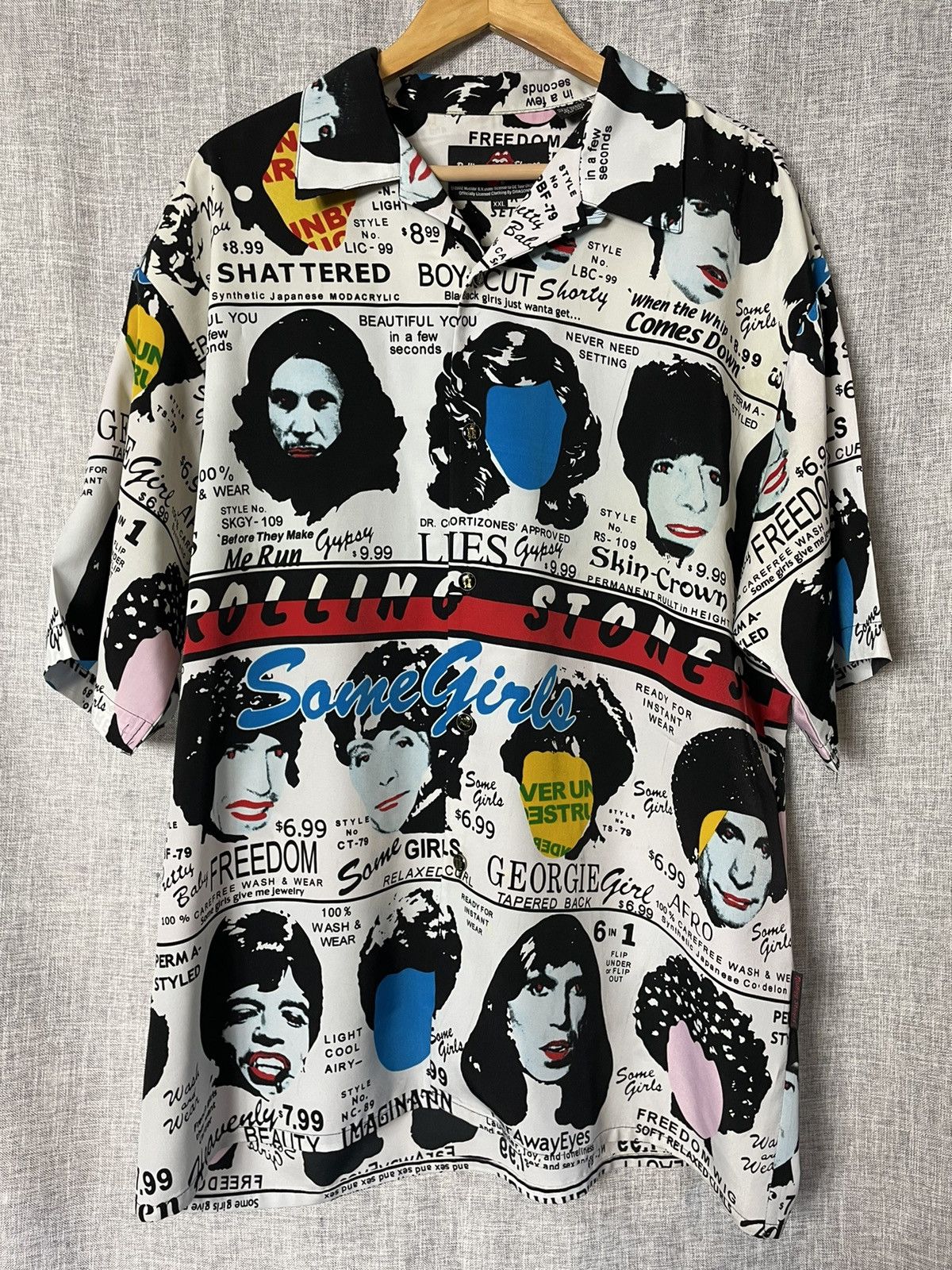 The Rolling Stones Some Girls Button Up XXL Super RARE