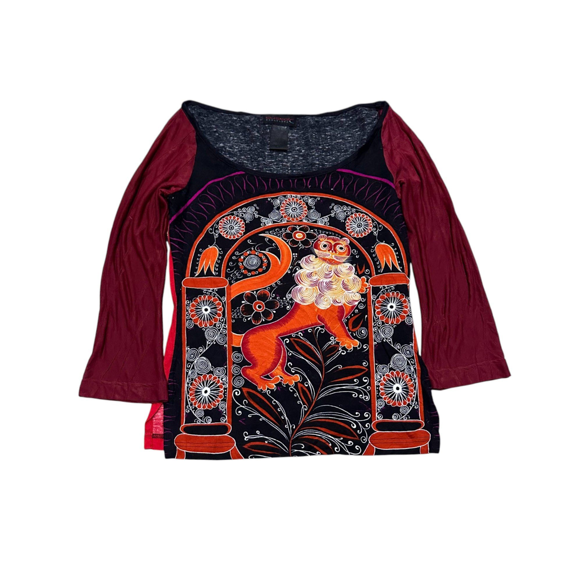 Custo Barcelona Rare Custo Barcelona All Over Printed Long Sleeve Top Size S / US 4 / IT 40 - 1 Thumbnail