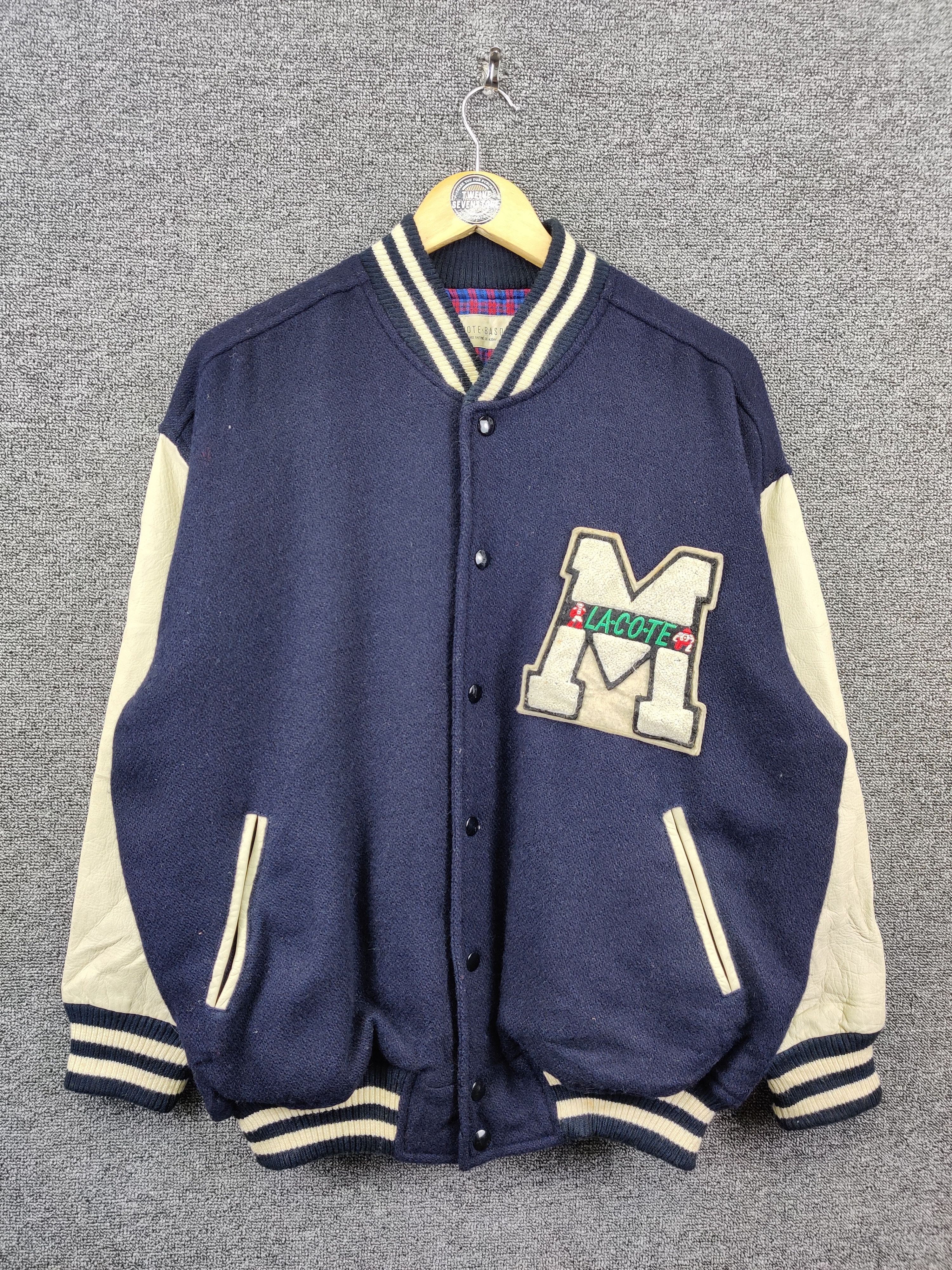 Japanese Brand Vintage Lacote Basque Wool Varsity Leather Jacket Size US XL / EU 56 / 4 - 3 Thumbnail