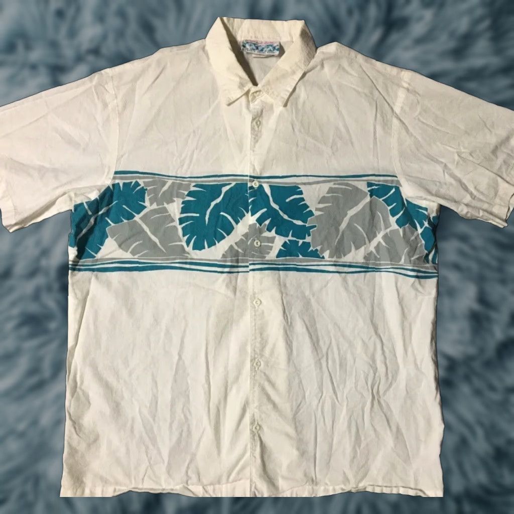 Vintage Vtg 80s Tropical Ease Hawaiian Shirt XL USA Beach Surf Flower Button-Up Mens Size US XL / EU 56 / 4 - 1 Thumbnail