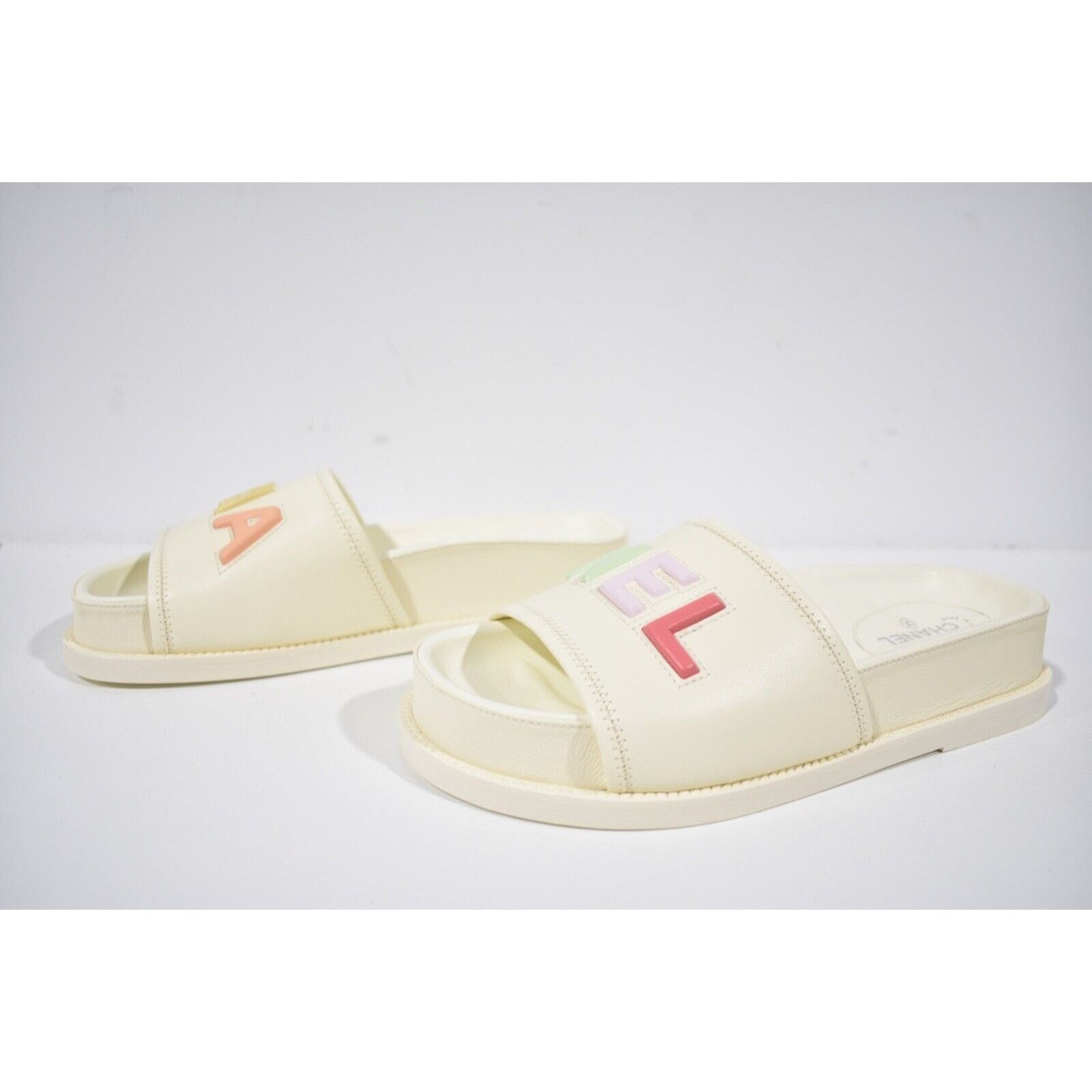 Chanel Chanel 22S Ivory Lambskin Multicolor CHA NEL Letter Logo Size US 8.5 / IT 38.5 - 10 Thumbnail