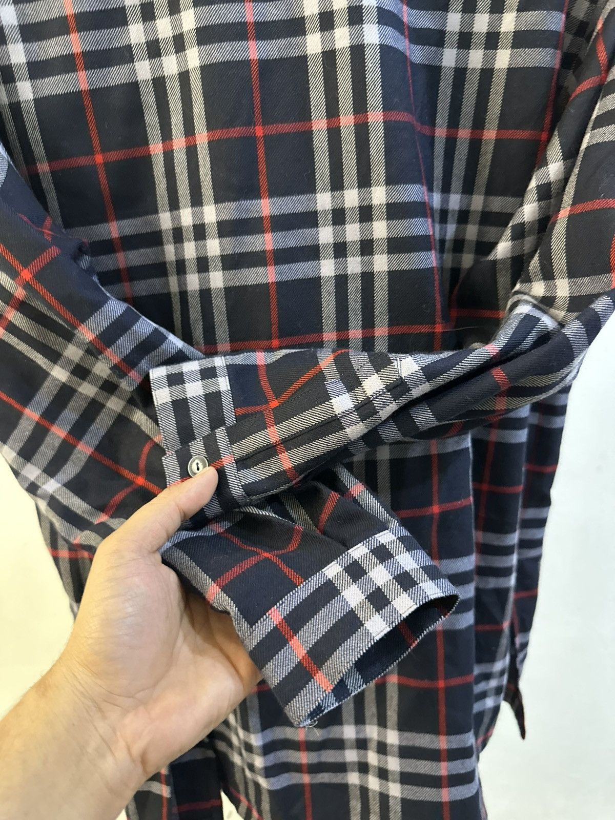 Burberry × Vintage 1990-Vintage Burberry Novacheck Padded Shoulder Button Up Size US M / EU 48-50 / 2 - 13 Thumbnail