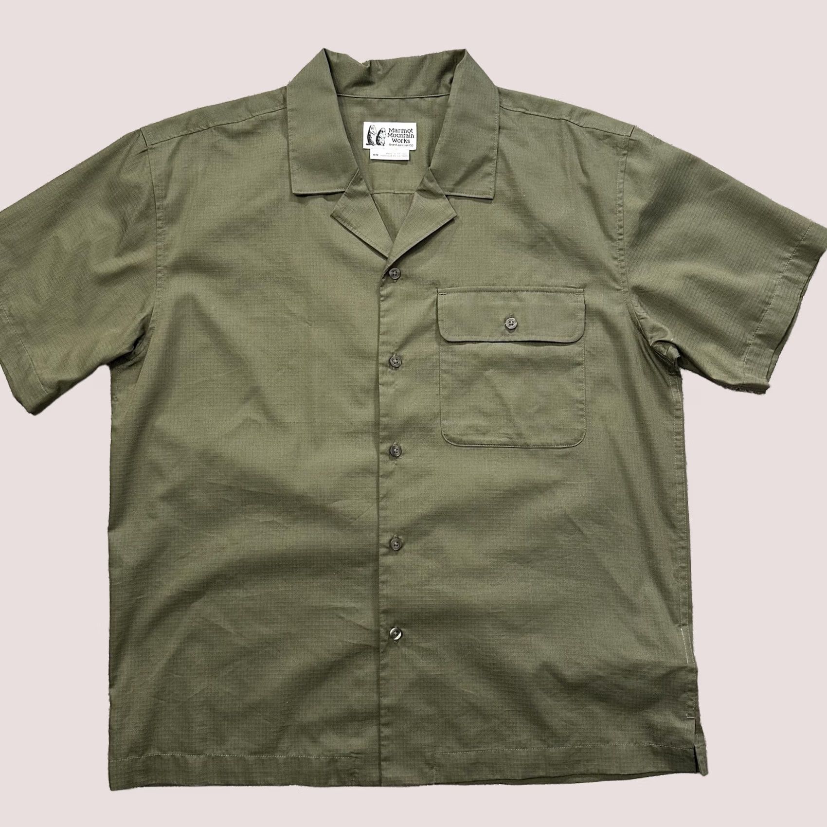 Marmot Marmot Mens Shirt Muir Camp Short Sleeve Button Up Forest Green Size US M / EU 48-50 / 2 - 1 Thumbnail