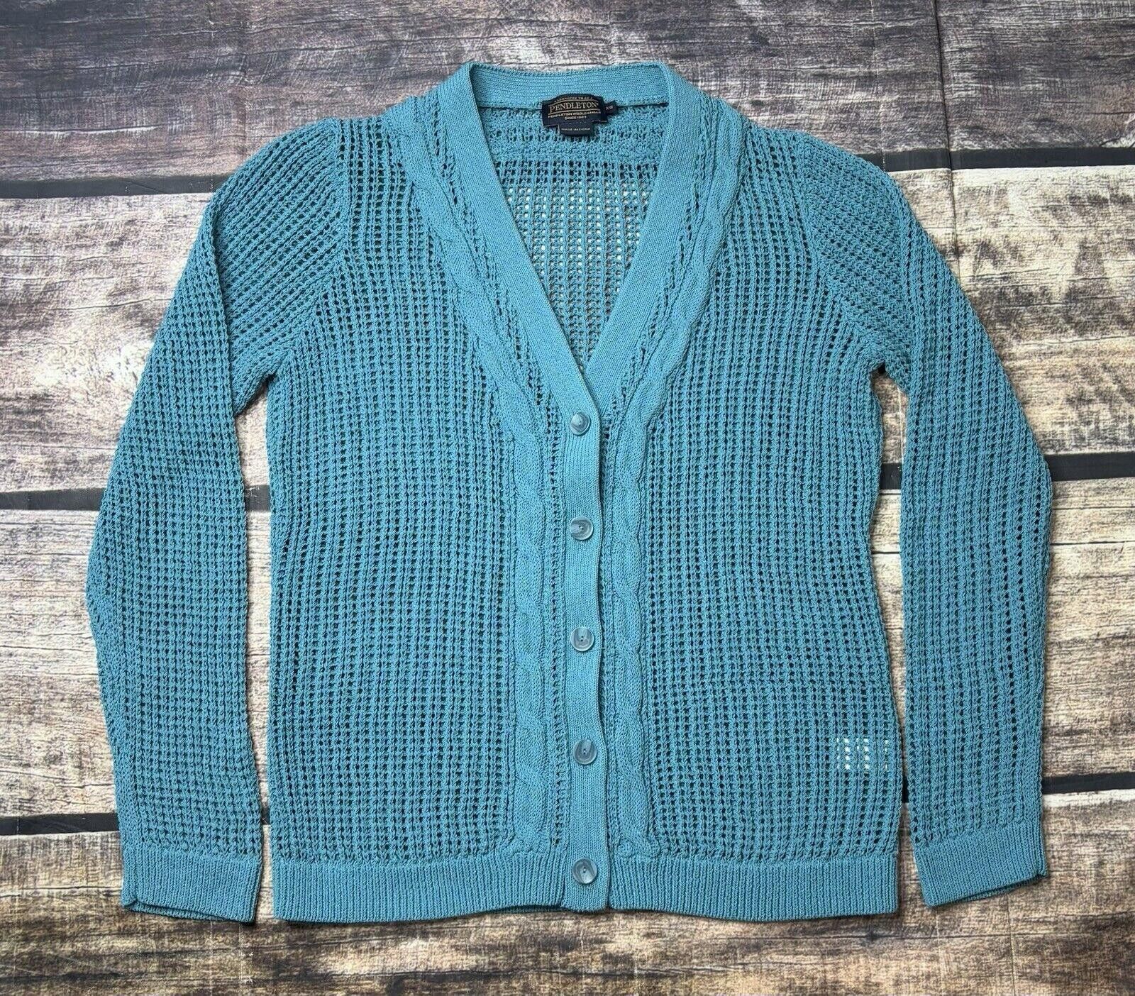 Pendleton Pendleton Cardigan Sweater Women's XS Open Cable Knit Size XS / US 0-2 / IT 36-38 - 1 Thumbnail