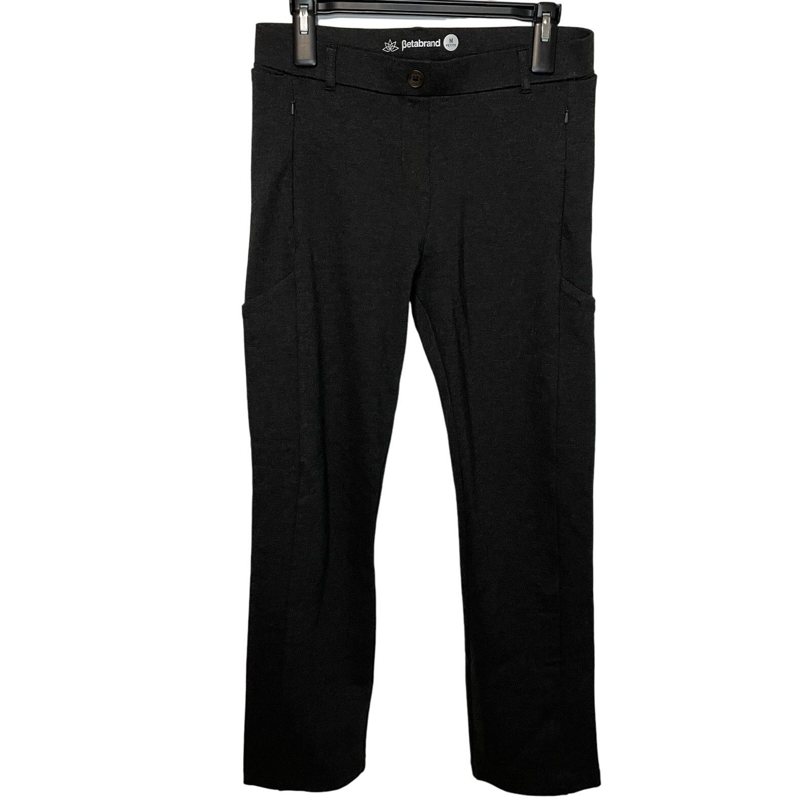 Betabrand Betabrand Grey Pants PM Womens Pockets Pull On Straight Leg Size 31" - 1 Thumbnail