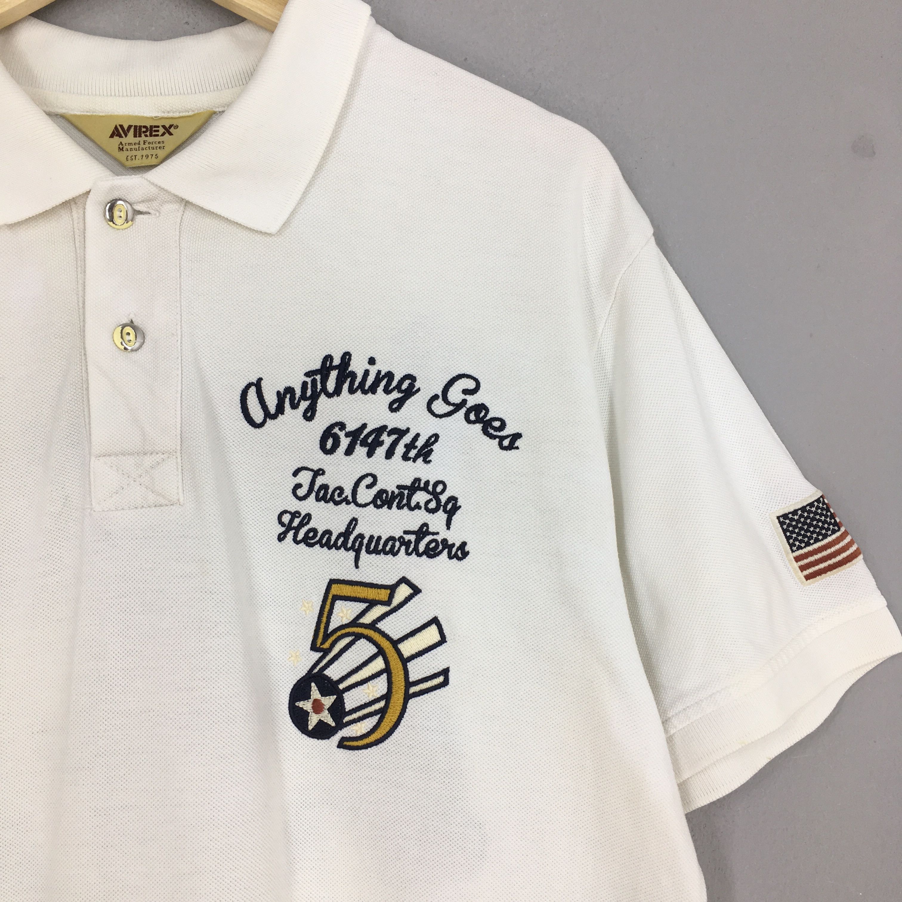 Avirex × Vintage Vintage 90's Avirex Snearhead Us Air Force Polos XXLarge Size US XXL / EU 58 / 5 - 2 Thumbnail