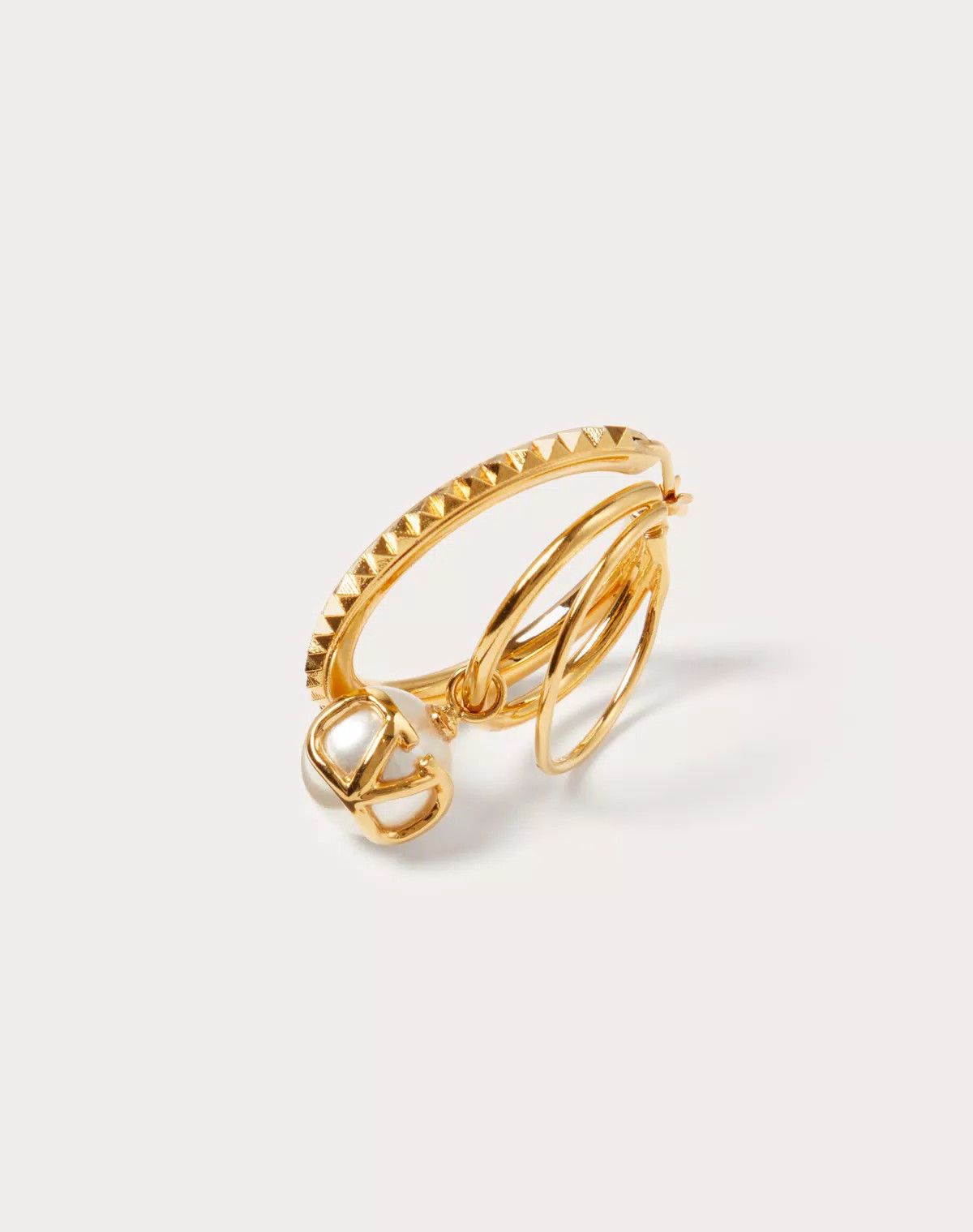 Valentino oc11z0725 Size:OS/Earrings With Swarovski® Pearls in Golden Size ONE SIZE - 2 Thumbnail