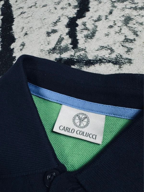 Carlo Colucci Vintage Carlo Colucci navy blue striped polo shirt, L Size US L / EU 52-54 / 3 - 4 Thumbnail