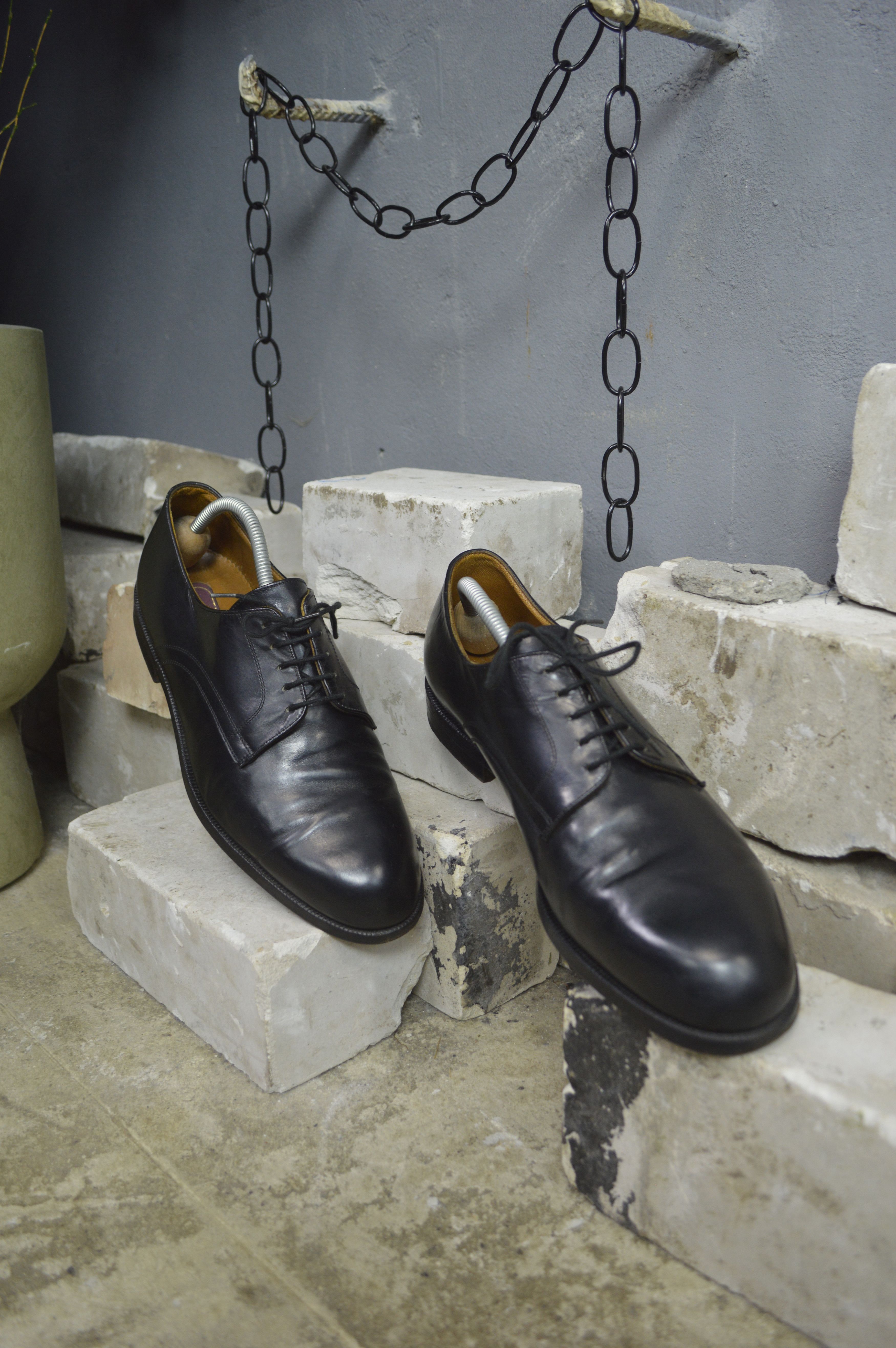 Bally 1990s BALLY HANDMADE LEATHER DERBY SHOES - 5133 Size US 11.5 / EU 44-45 - 5 Thumbnail