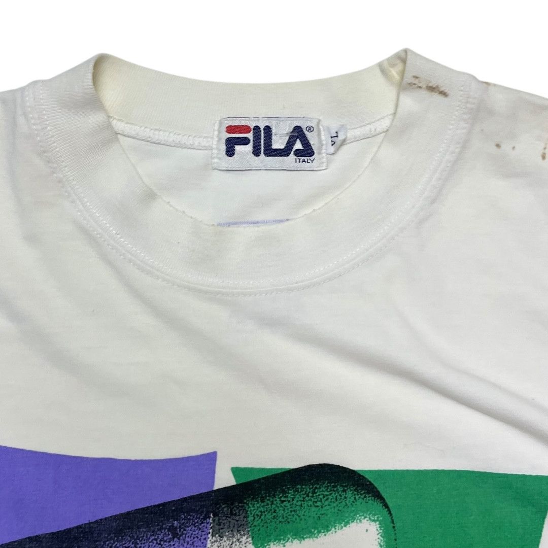 Fila Vintage 90s Fila Big Logo Graphic Tee Size US XL / EU 56 / 4 - 3 Thumbnail