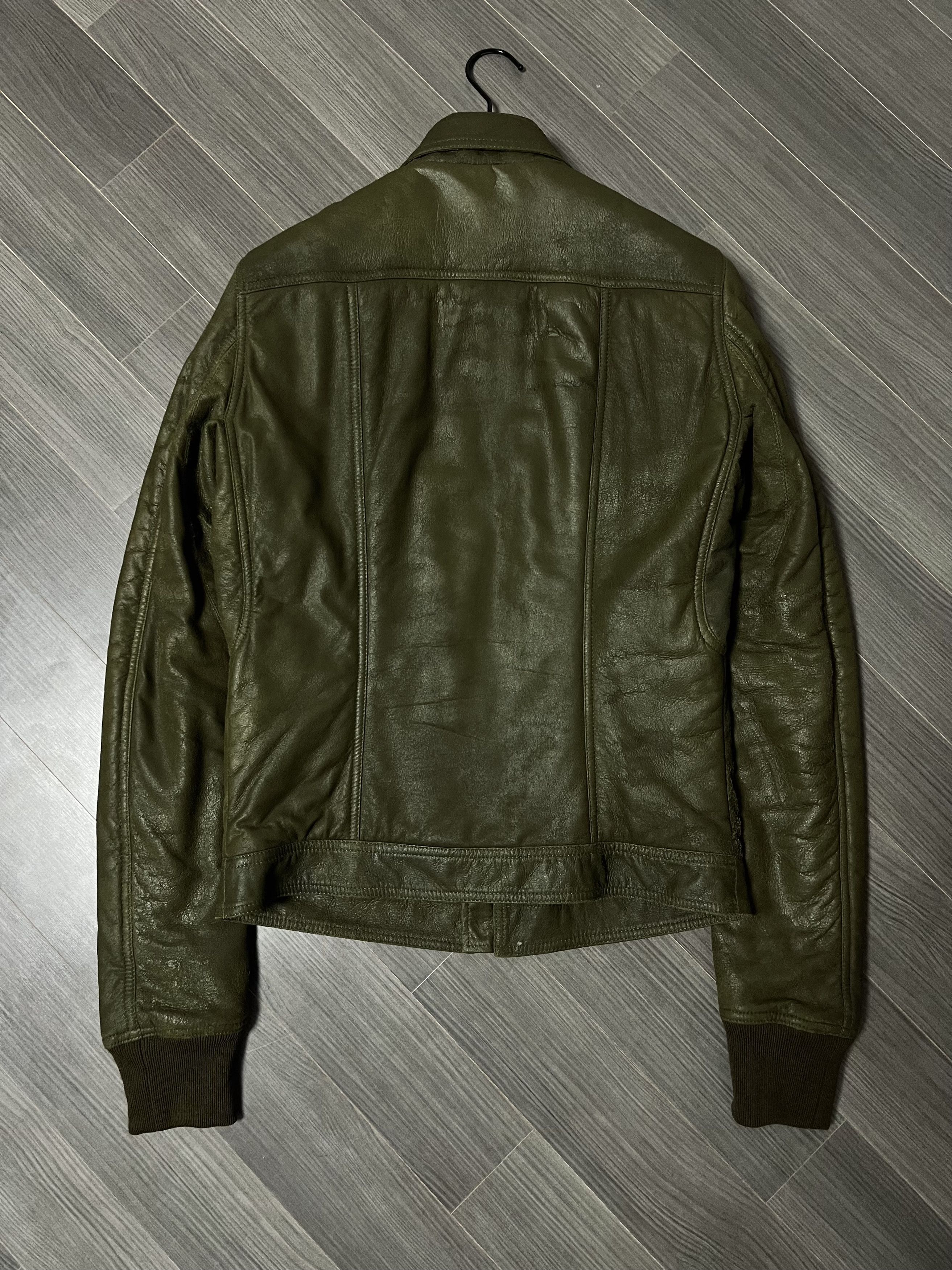 Rick Owens RICK OWENS PADDED ROTTERDAM JACKET IN BLISTERED LEATHER Size US M / EU 48-50 / 2 - 3 Thumbnail