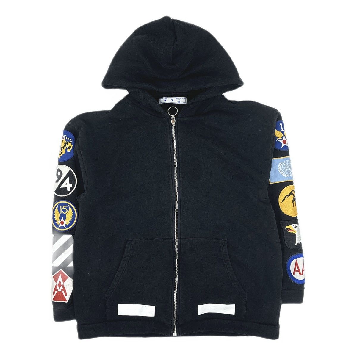Off White Patches Hoodie | Grailed