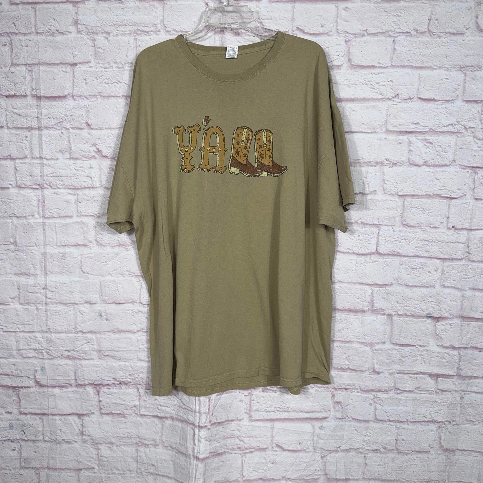 Fruit Of The Loom Fruit of the Loom 3X Graphic 'Y'all' Cowboy Boots T-Shirt Size 3XL / US 20-22 - 1 Thumbnail