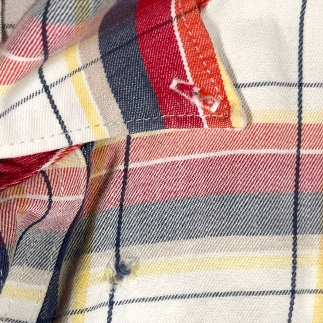 Wrangler VINTAGE Wrangler Shirt Adult LARGE White Red Madras Plaid Painted Desert Y2K Size US L / EU 52-54 / 3 - 5 Thumbnail