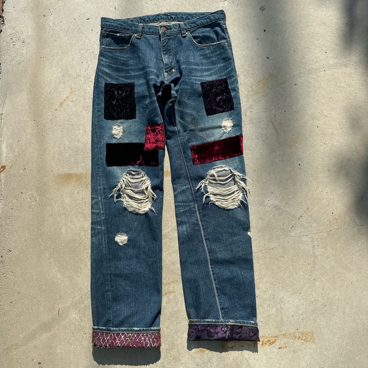 Number (N)ine Number Nine Aw03 Kurt Period Patchwork Jeans | Grailed