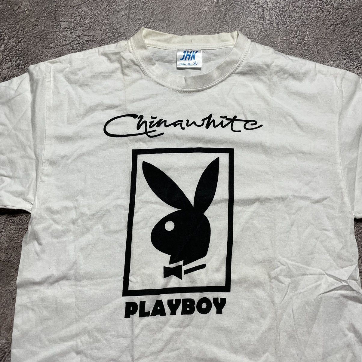 Vintage Vintage 90s Playboy Bunny Graphic Tee Cream Grunge Skate M Size US M / EU 48-50 / 2 - 5 Thumbnail