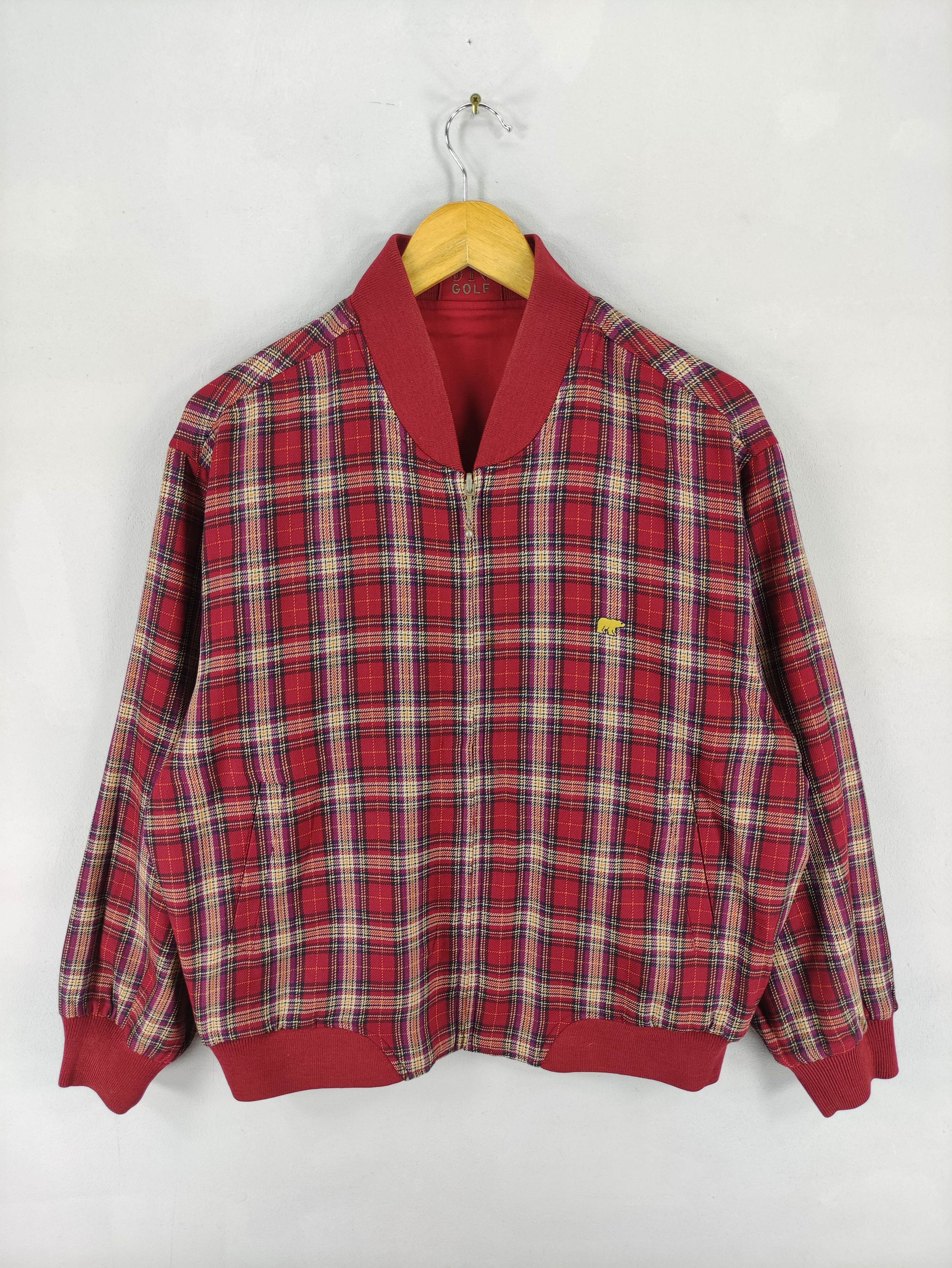 Japanese Brand Vintage Jack Nicklaus Wool Reversible Jacket Zipper Size US L / EU 52-54 / 3 - 14 Thumbnail
