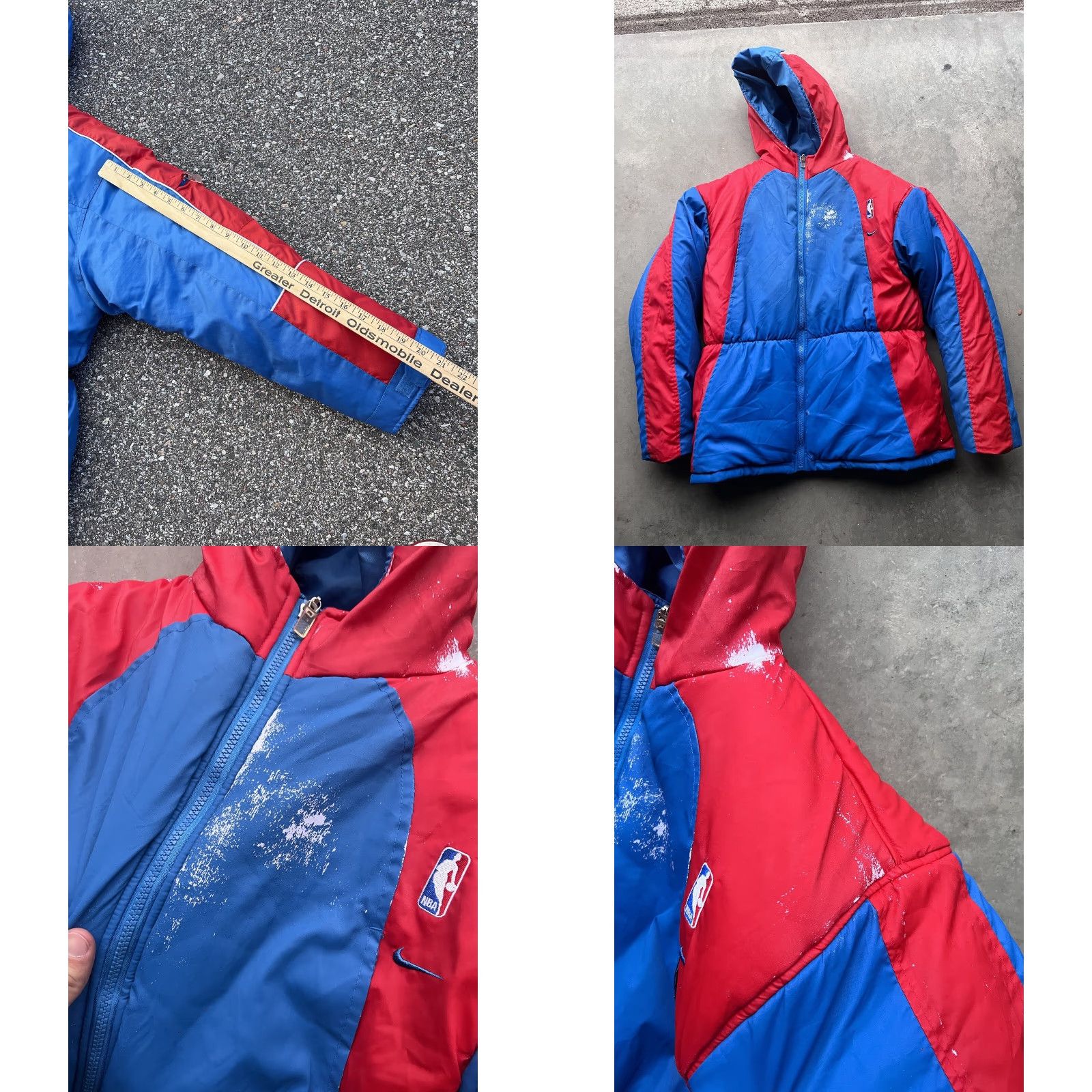 Nike VINTAGE Nike NBA Puffer Jacket Reversible Mens Large Nylon Blue Size US L / EU 52-54 / 3 - 8 Thumbnail